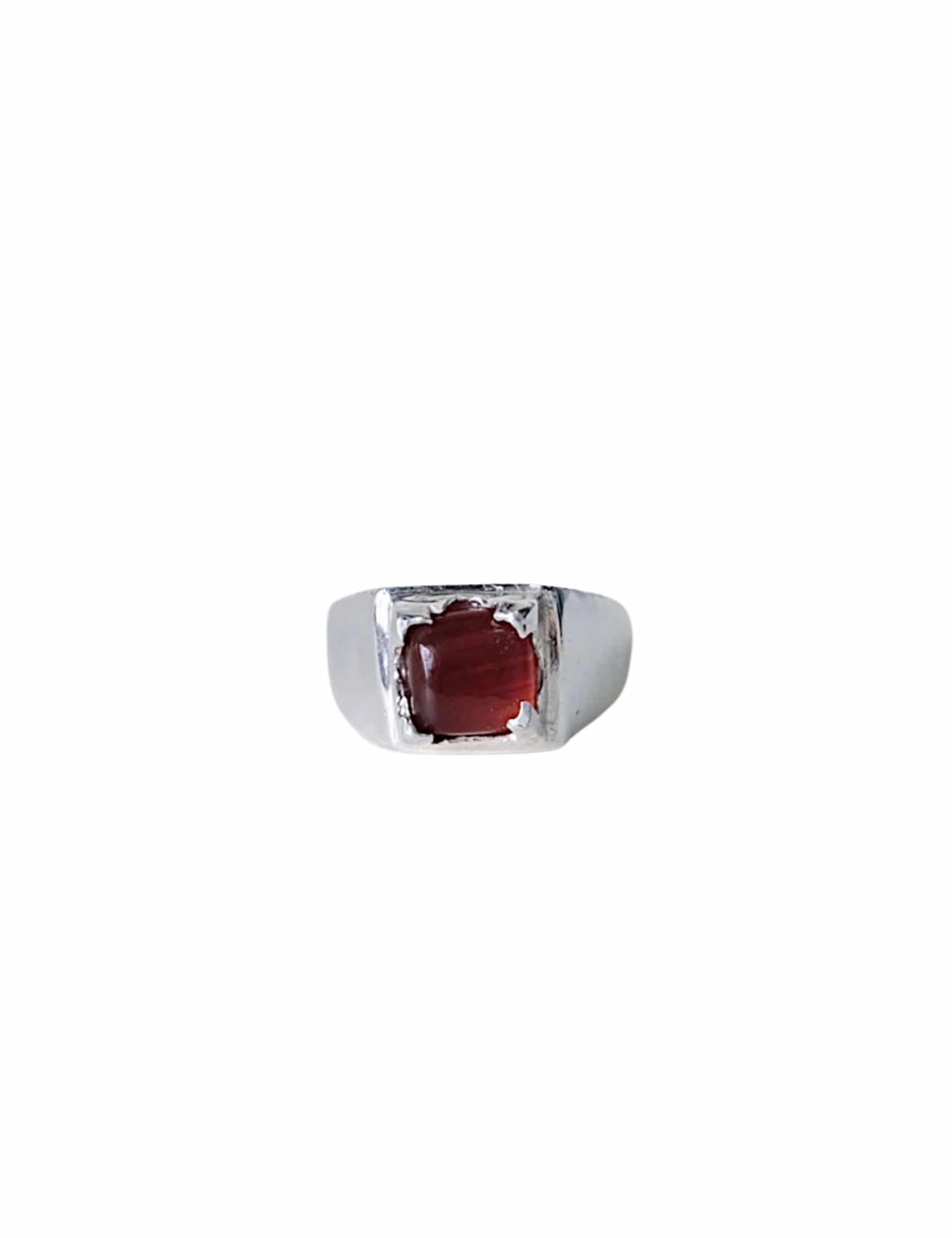 Anillo Punto Cadeneta Cornalina - miniatura 1