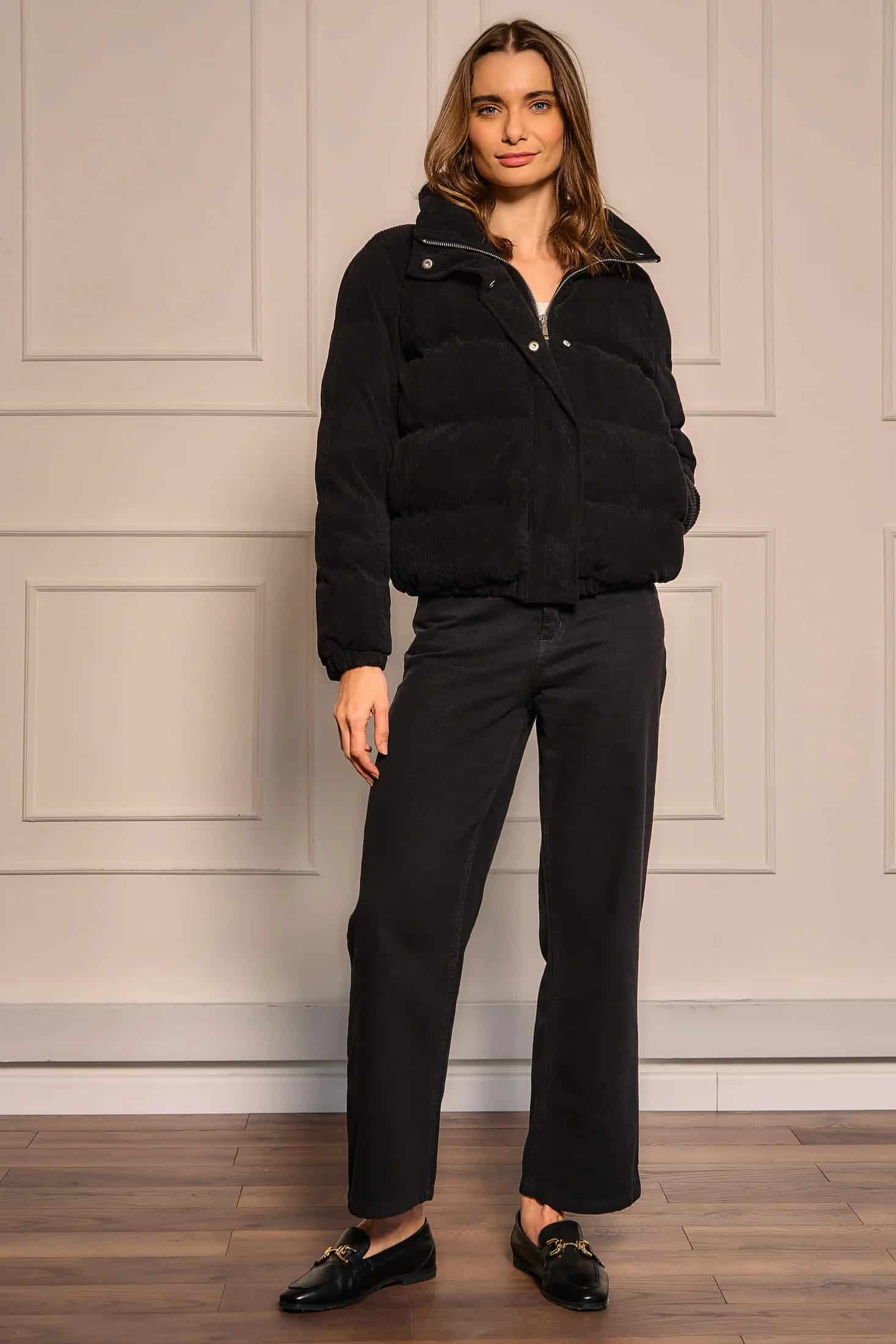 Chaqueta Puffer Mujer Negra - miniatura 5
