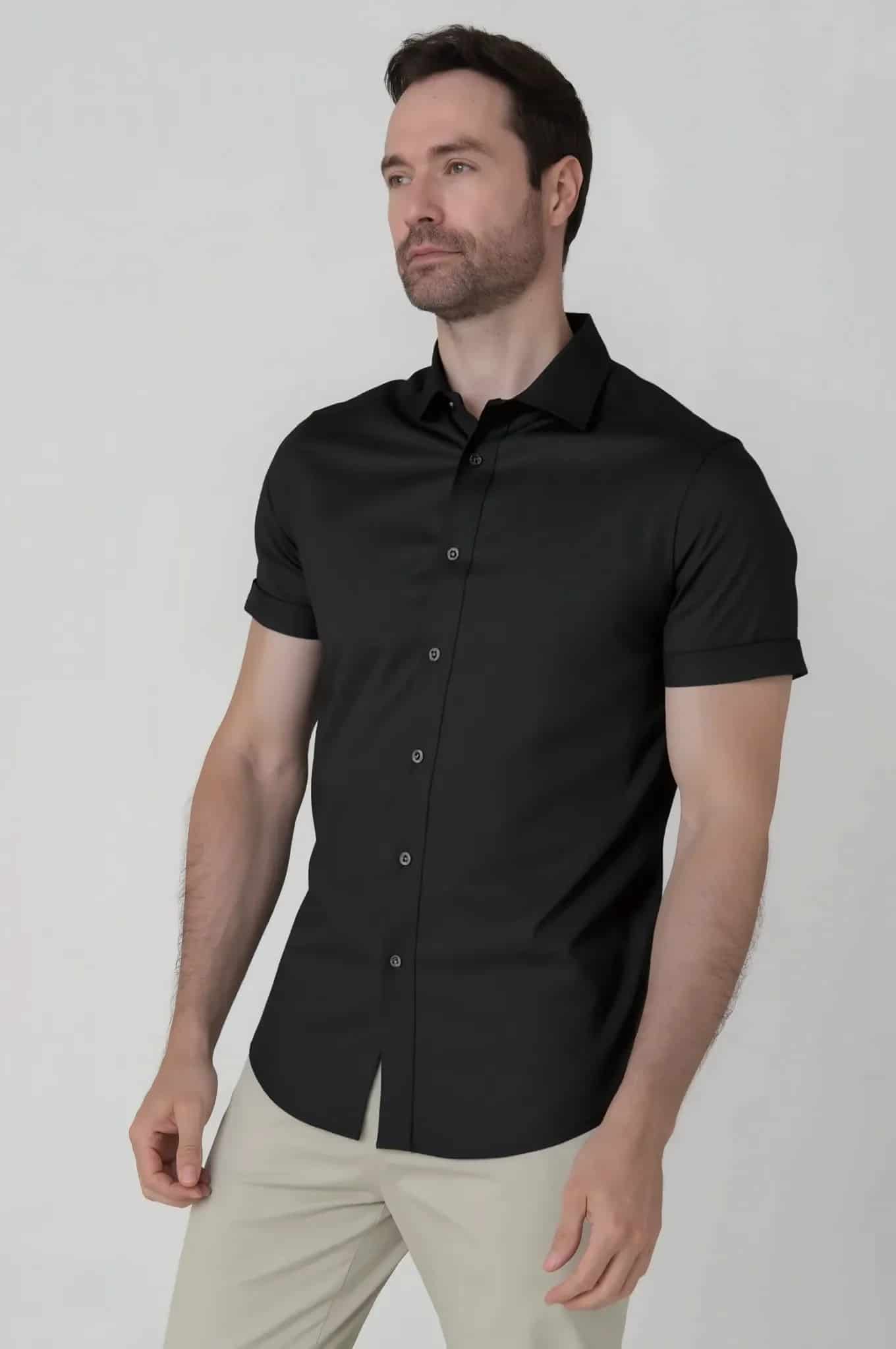 Camisa Manga Corta Efecto Denim Jon Sonen - miniatura 3