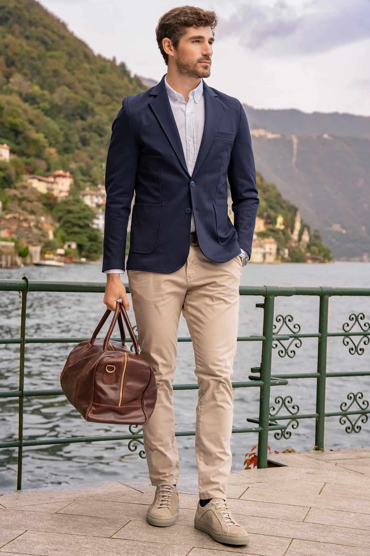 Blazer Comfort Hombre Azul Oscuro - miniatura 5
