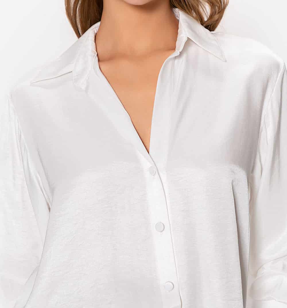 Blusa camisera manga larga con puño anch - miniatura 35