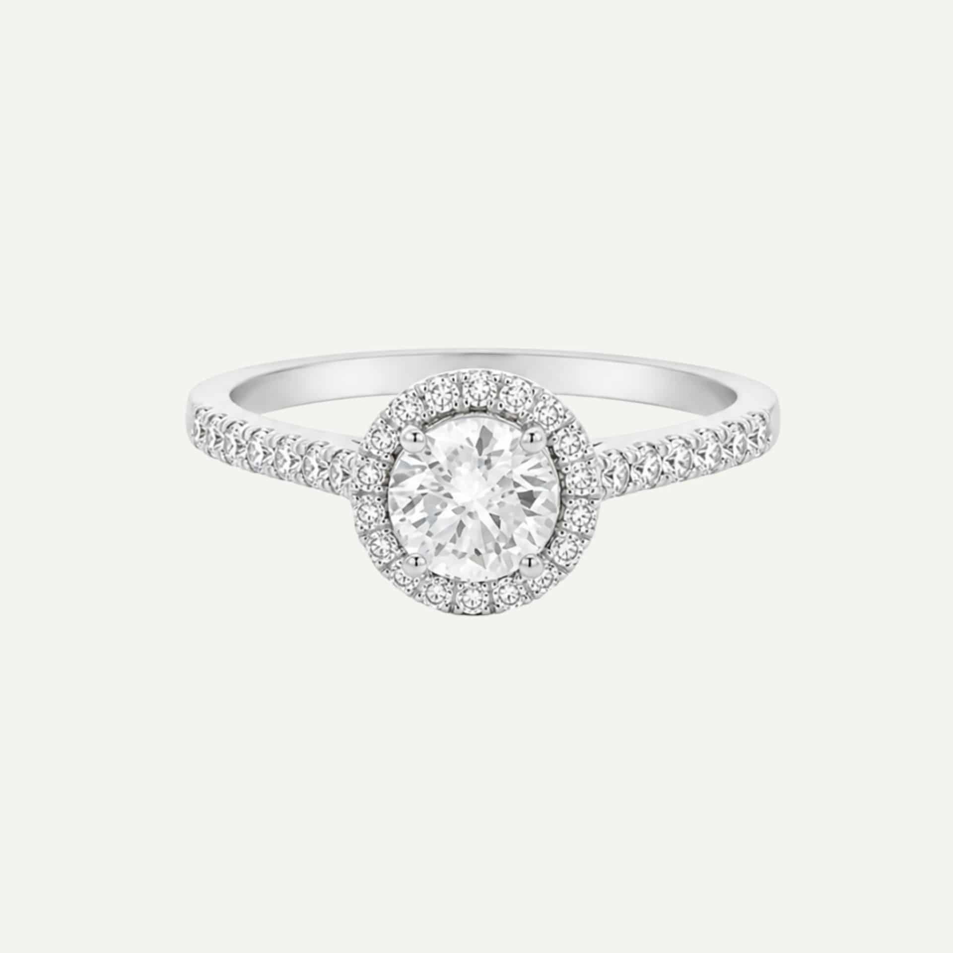 Anillo Halo engagement ring - miniatura 1