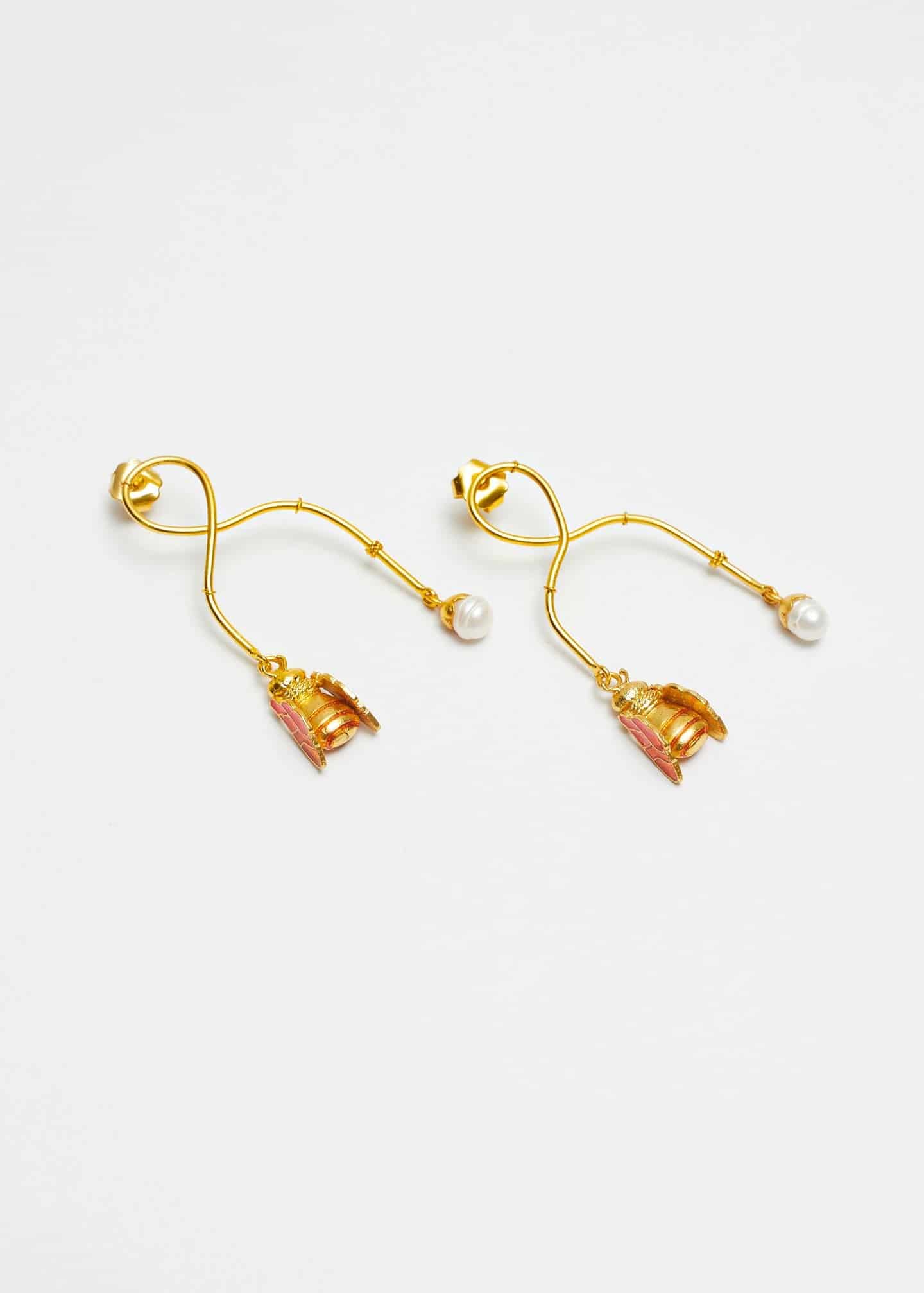 Aretes Bee Balance Midi Naranja - miniatura 1