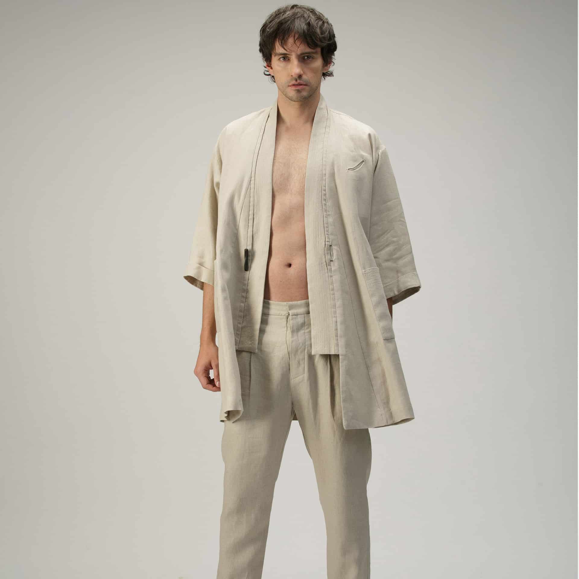 Kimono Cruzado - Natural - miniatura 8