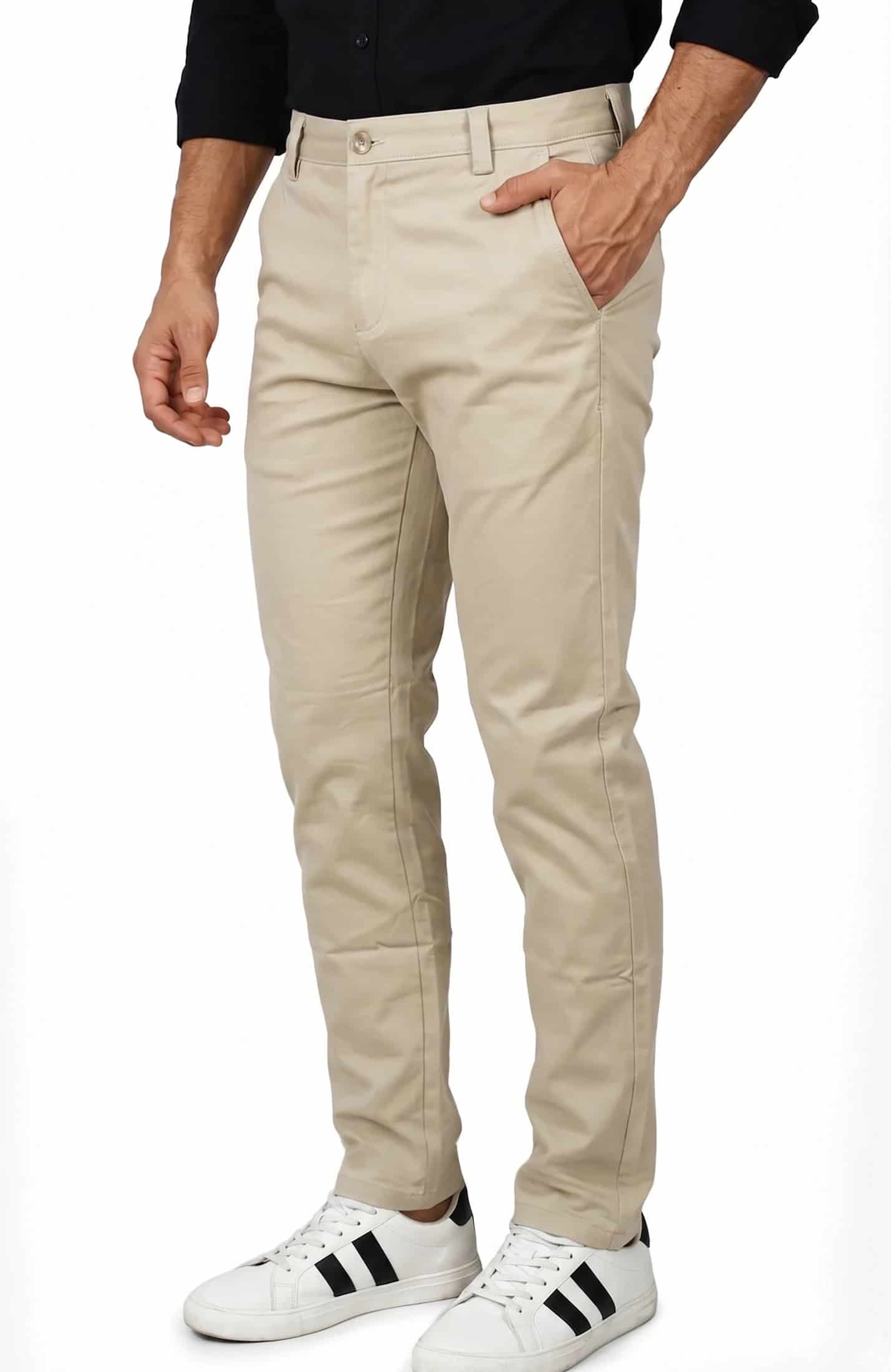 PANTALÓN DRILL BEIGE PARA HOMBRE - miniatura 2