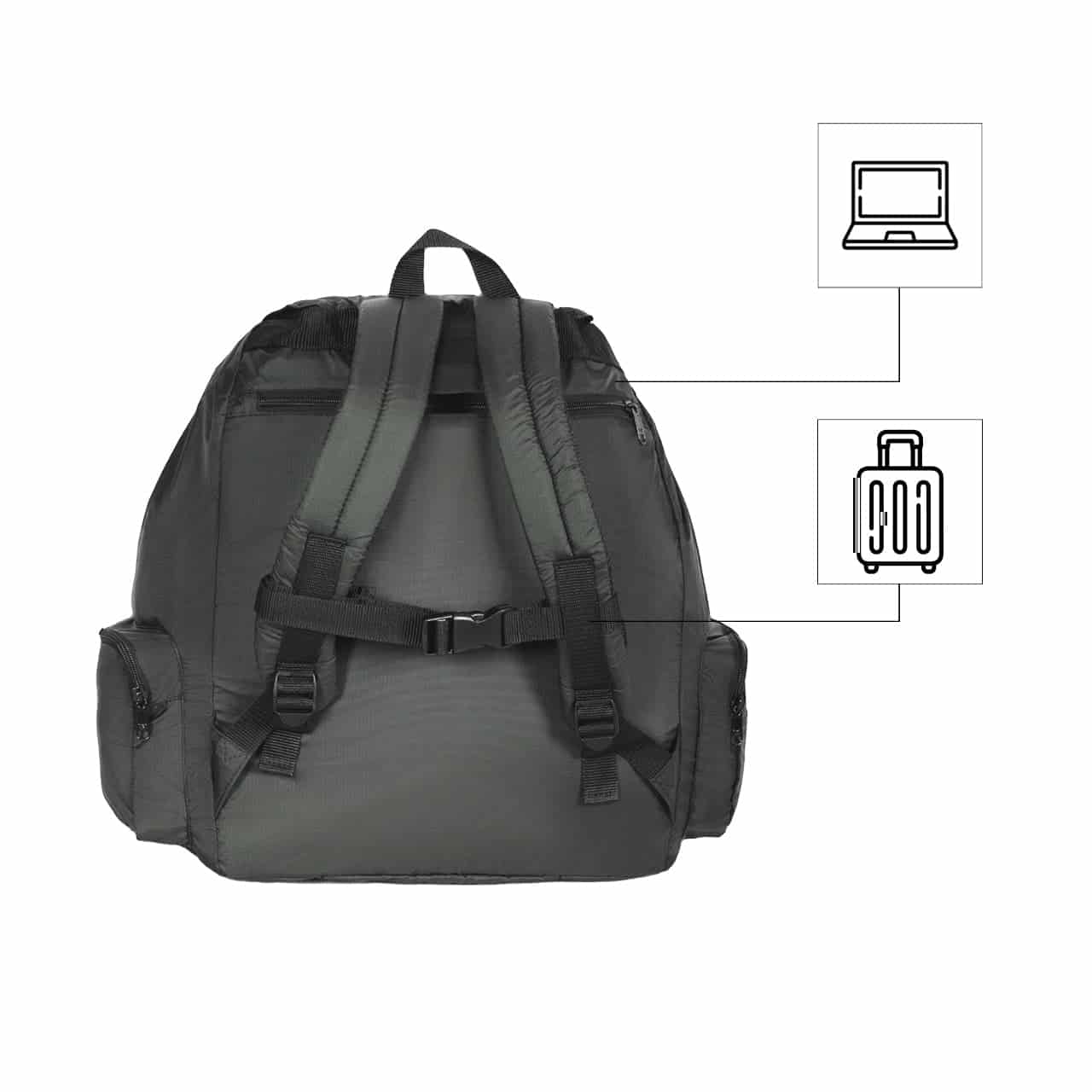 Morral Mochilero Pequeno Citybags Gris - miniatura 4