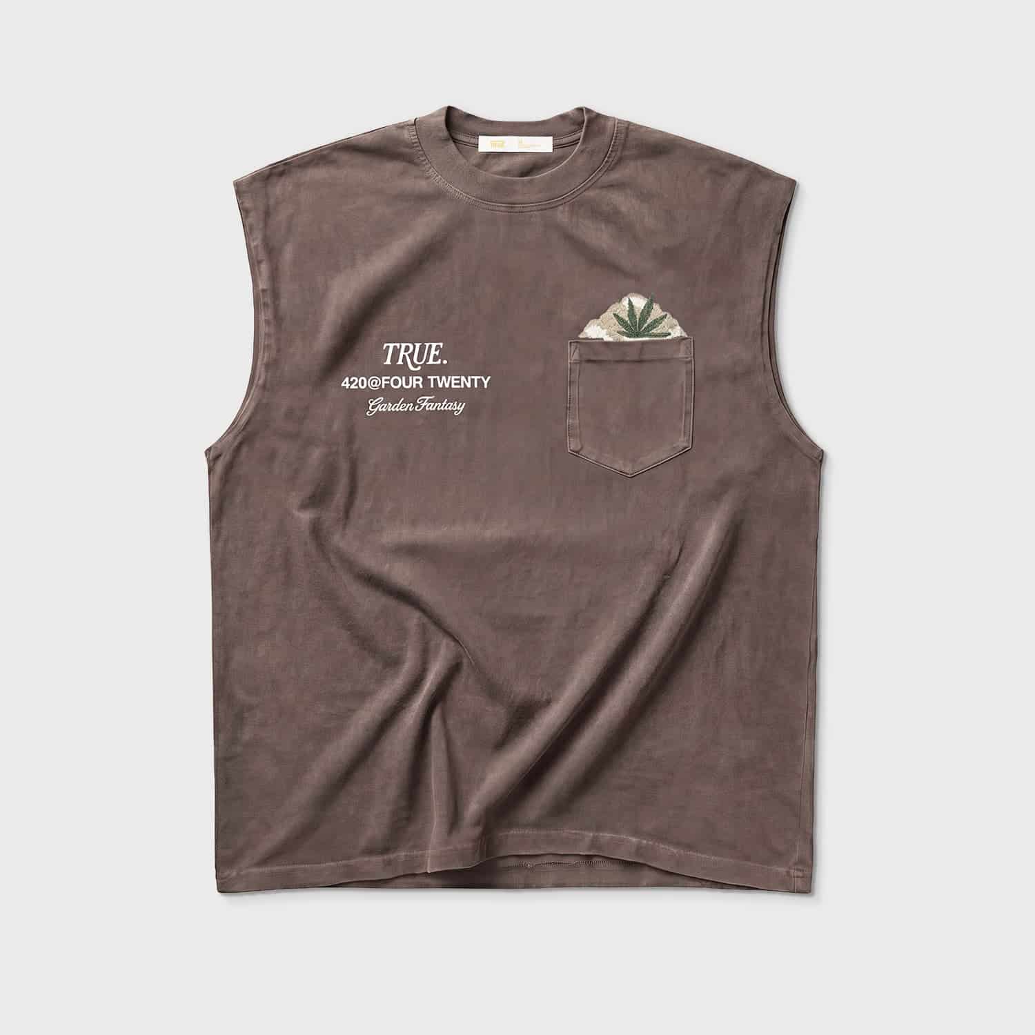 Garden Sleeveless Tee - Washed Brown - miniatura 1