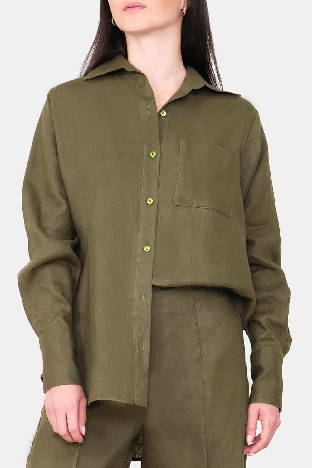 Camisa new giorgina verde oliva - miniatura 1