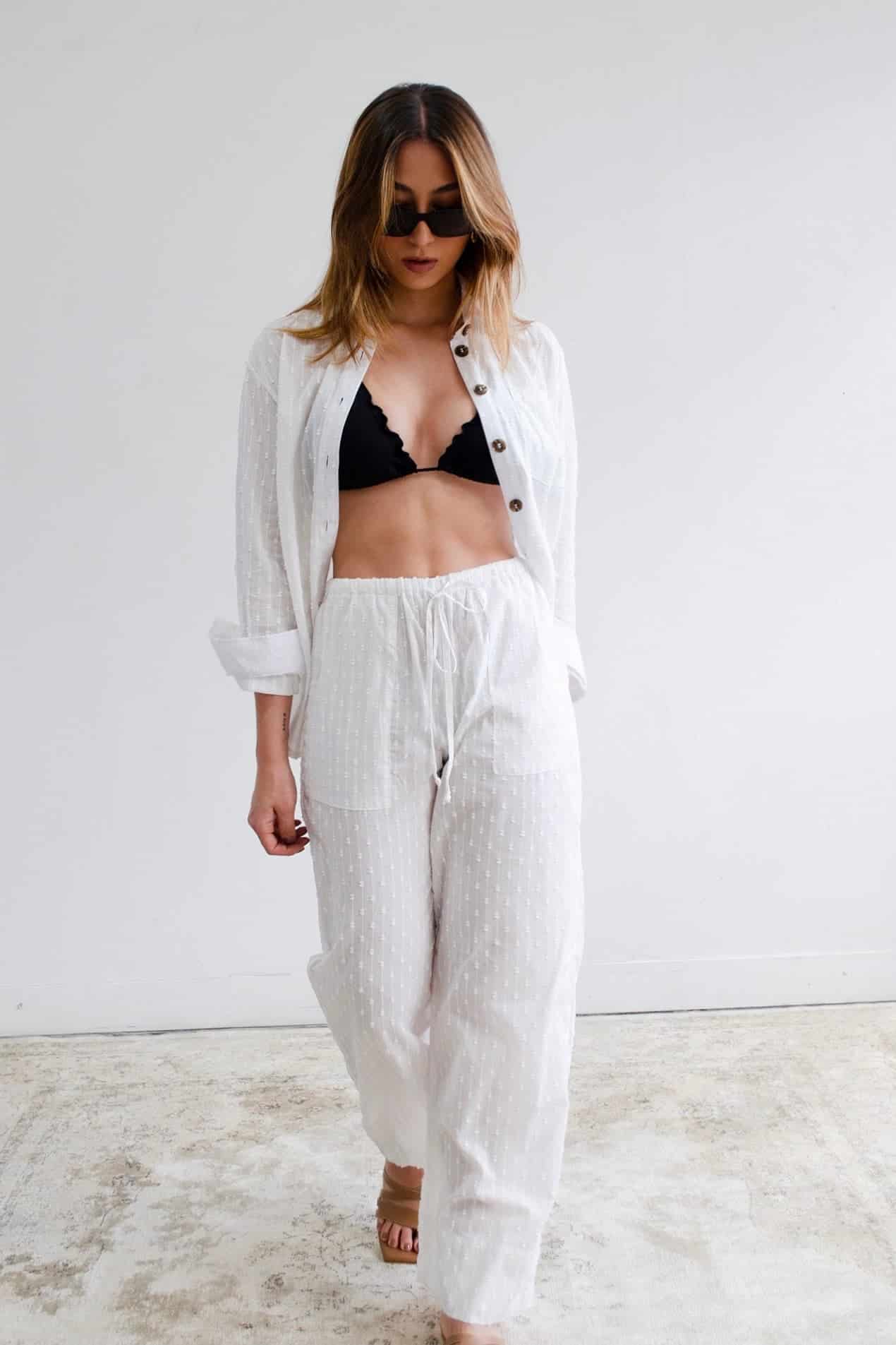 Pantalón Proa de algodón | Blanco - miniatura 3