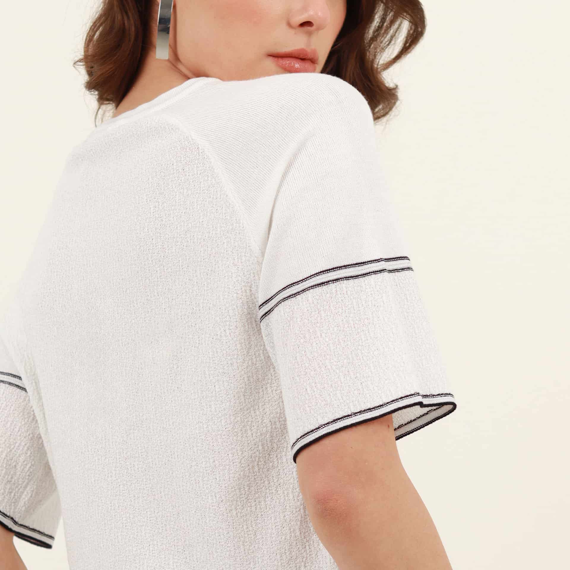 Sweater relajado cuello redondo manga raglan - miniatura 2