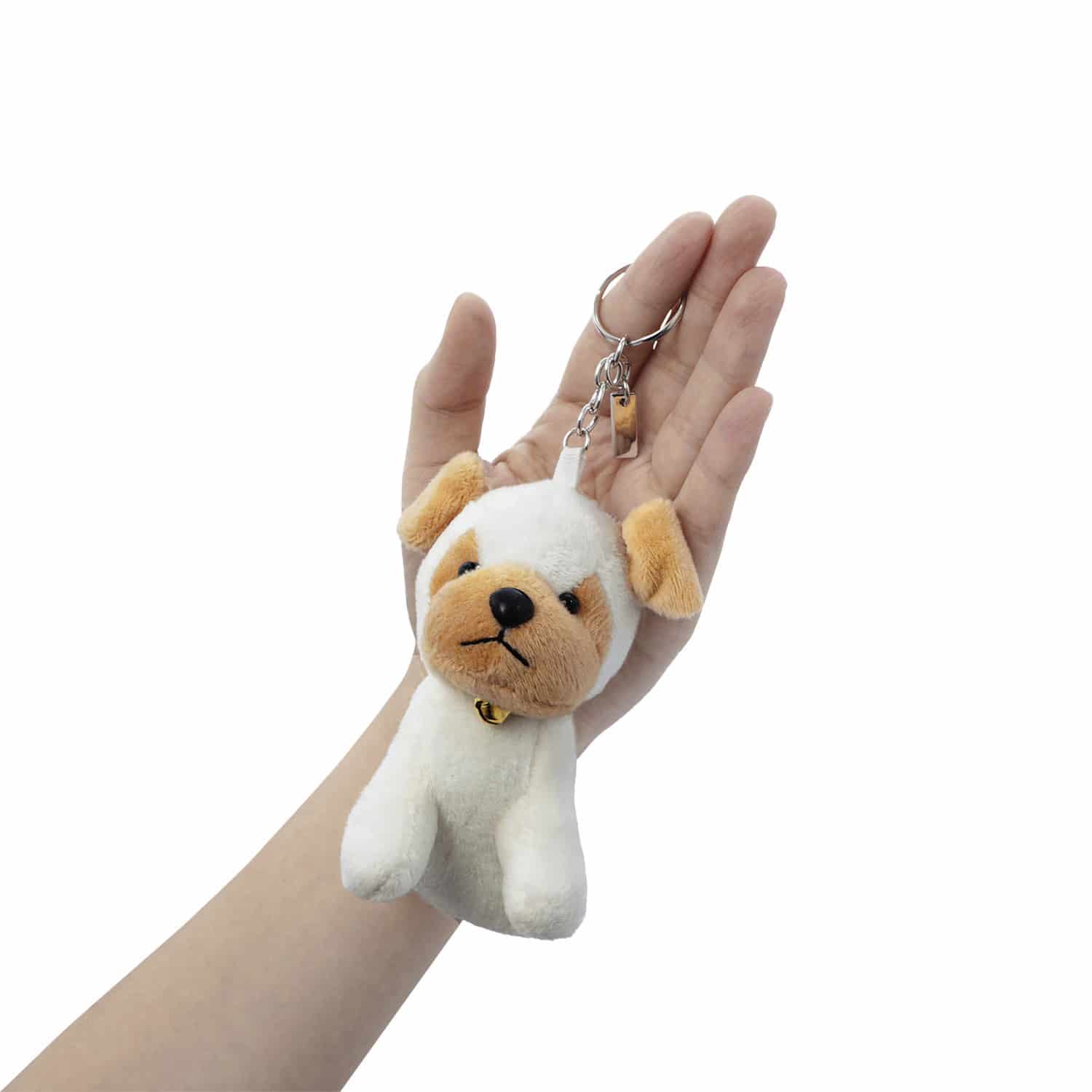 Llavero de Peluche Doggy color Blanco - miniatura 2