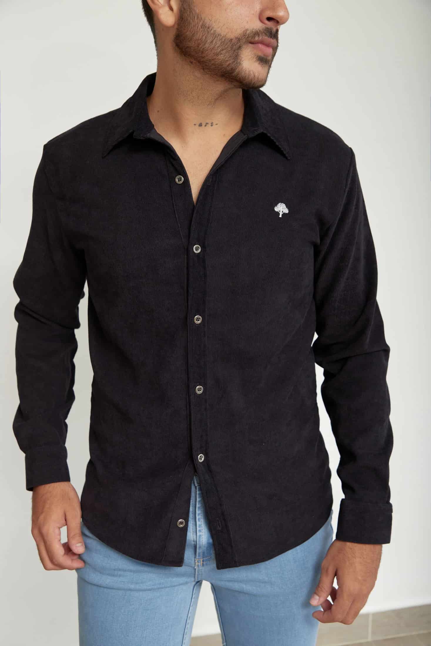 Camisa Clasica Pana Azul - miniatura 3