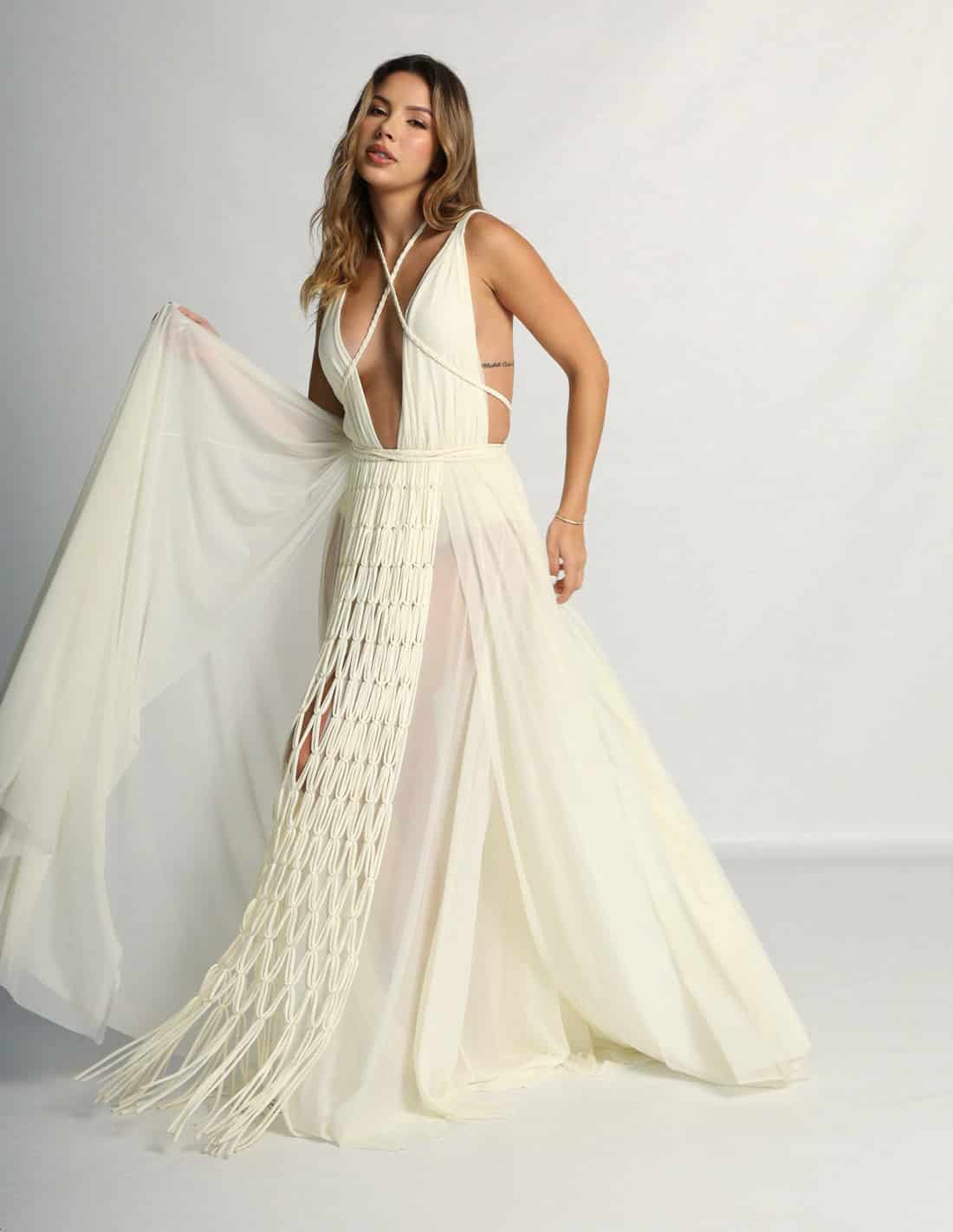 Vestido Diosa Marfil - miniatura 4