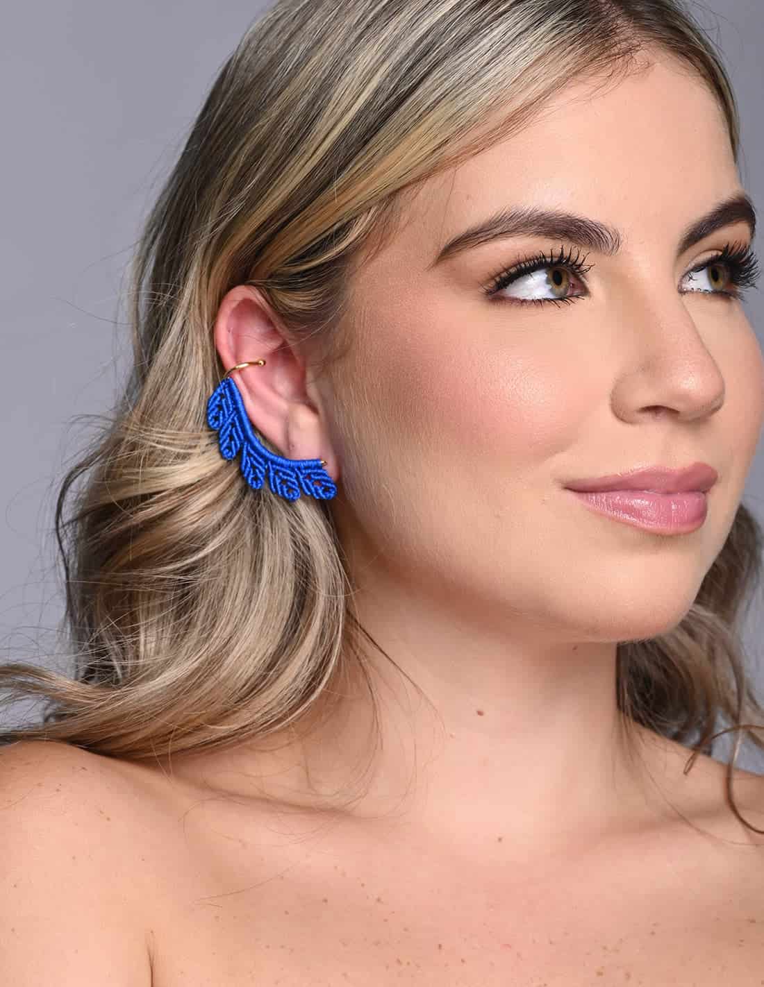 Ear Cuff Regal Azul Rey - miniatura 1