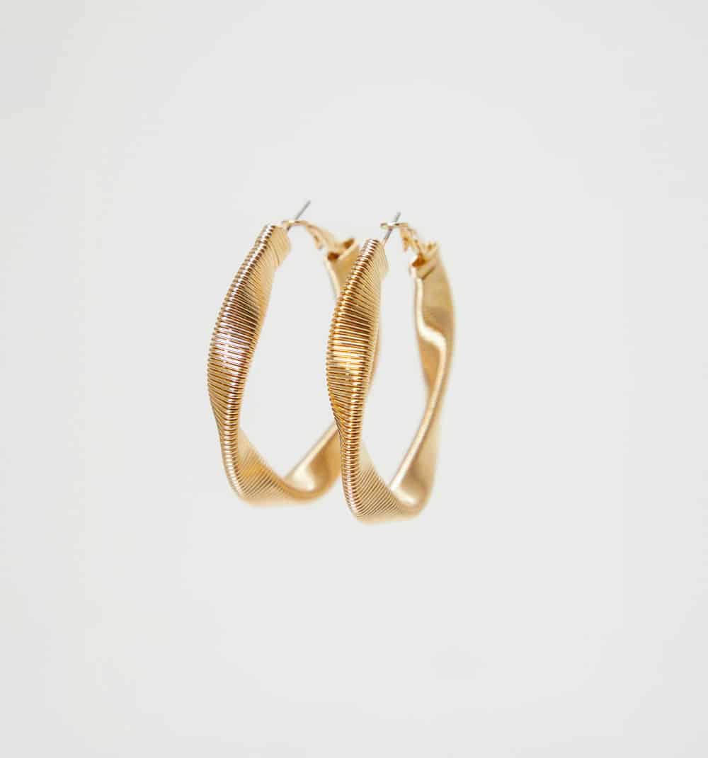 Aretes candonga cadena serpiente - miniatura 3