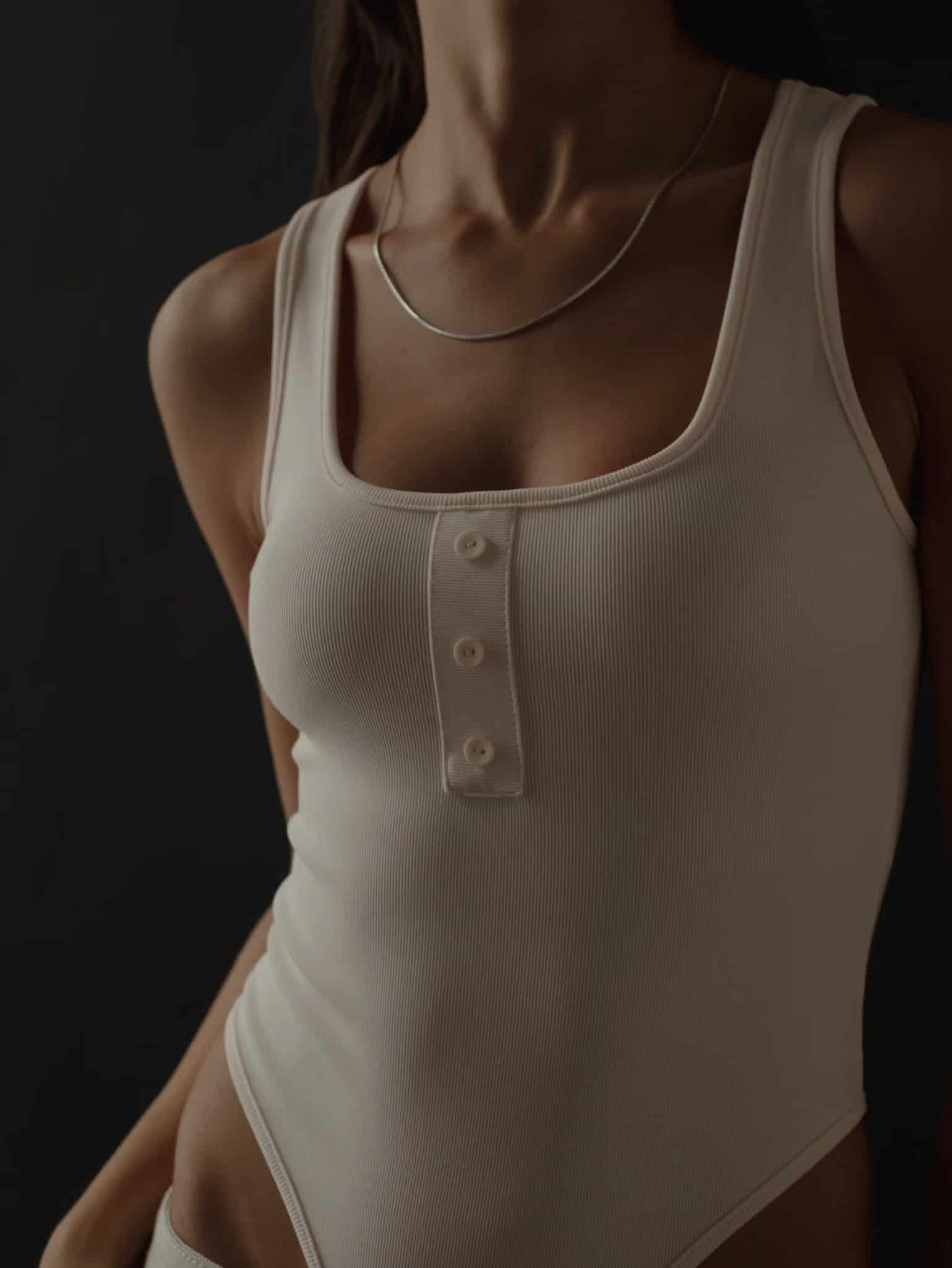 HALF BUTTON BODY - SOFT WHITE - miniatura 5
