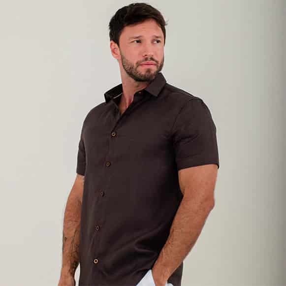 CAMISA MC 100% LINO HOMBRE - miniatura 6