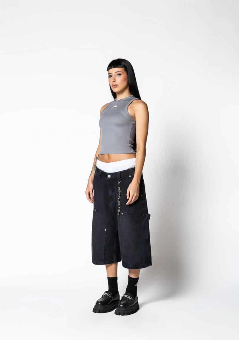 Dopamine grey rib tank top - miniatura 5