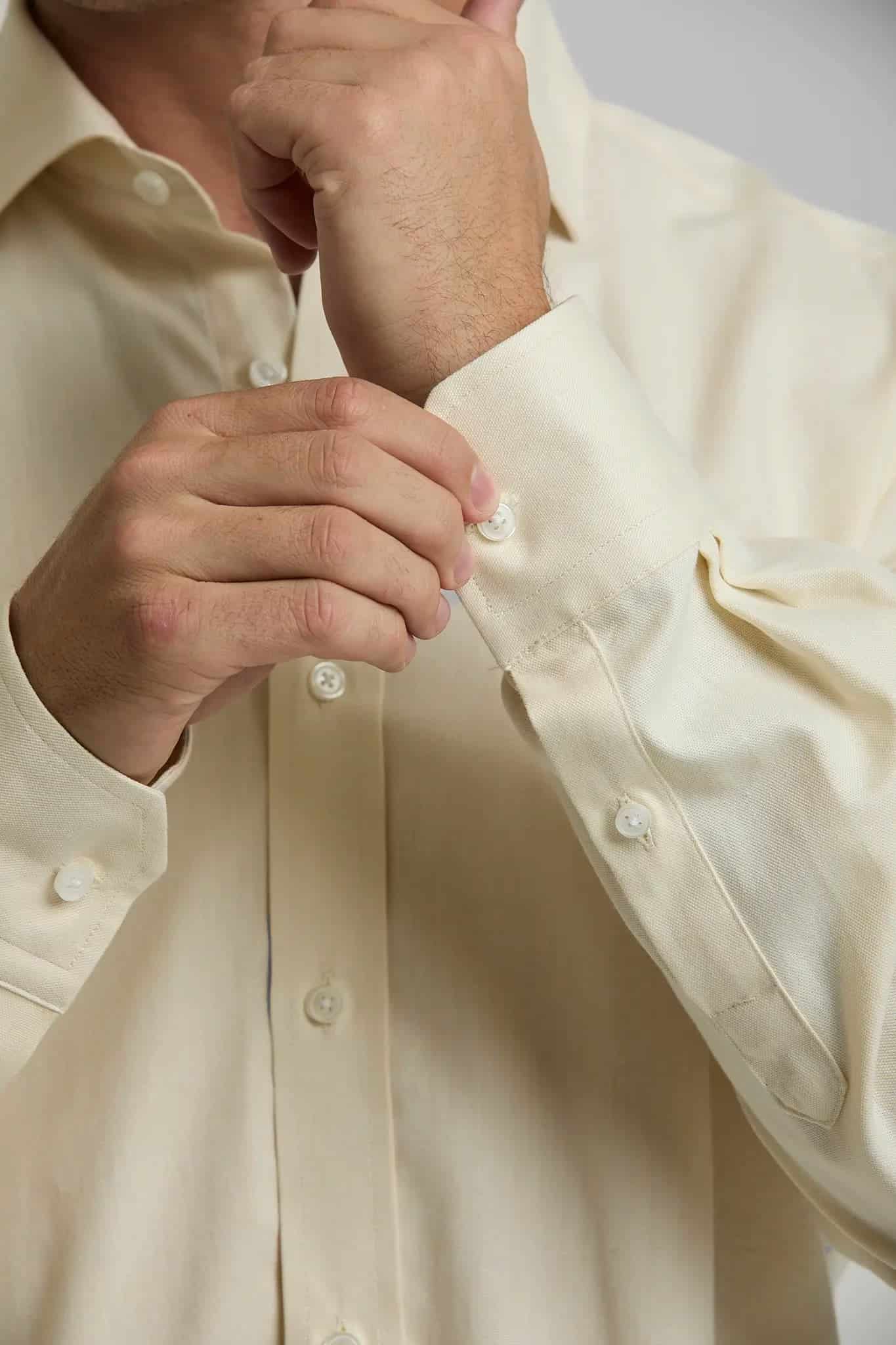Camisa Hombre Oxford Amarilla - miniatura 6