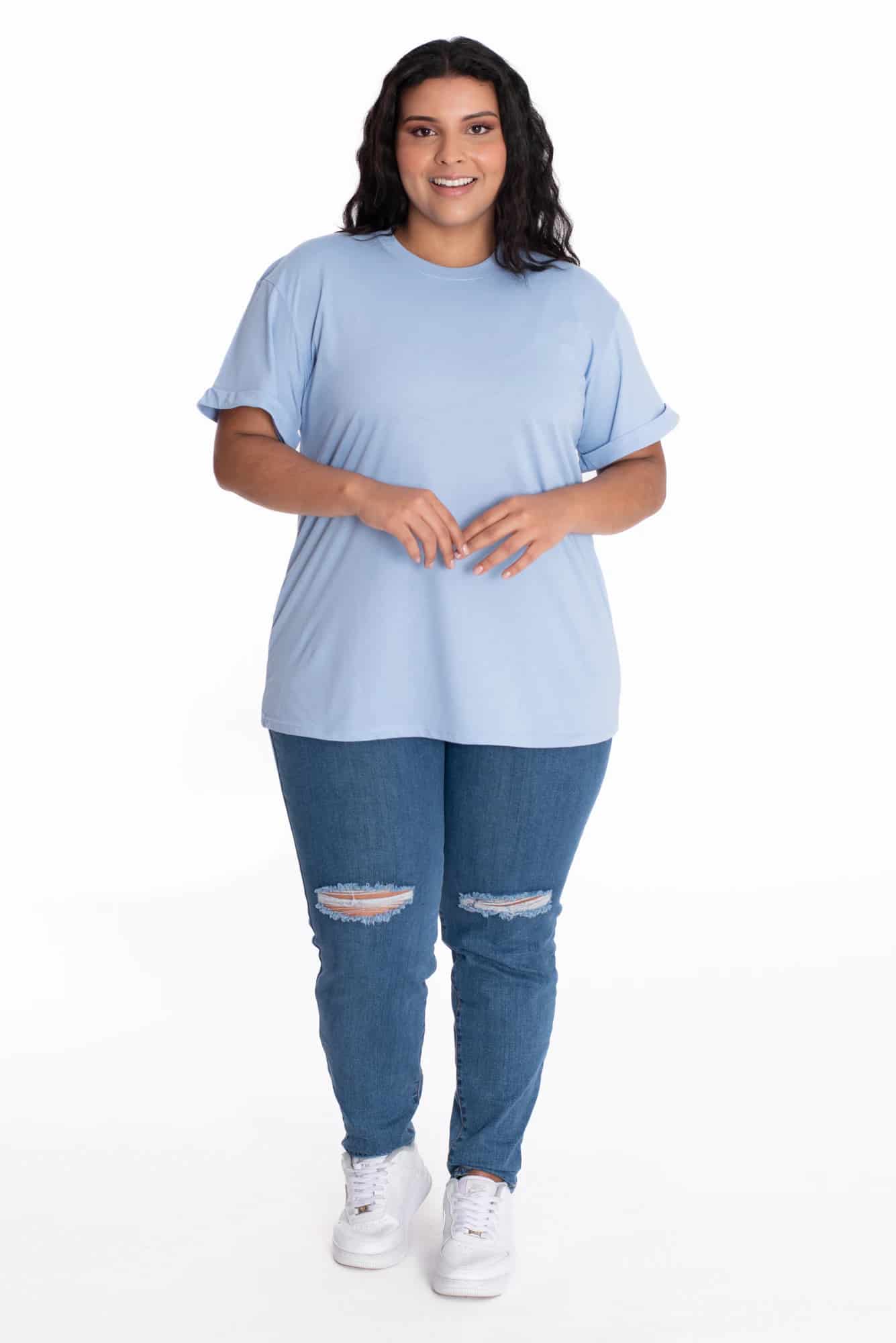 Camiseta Oversize Azul Claro - miniatura 14