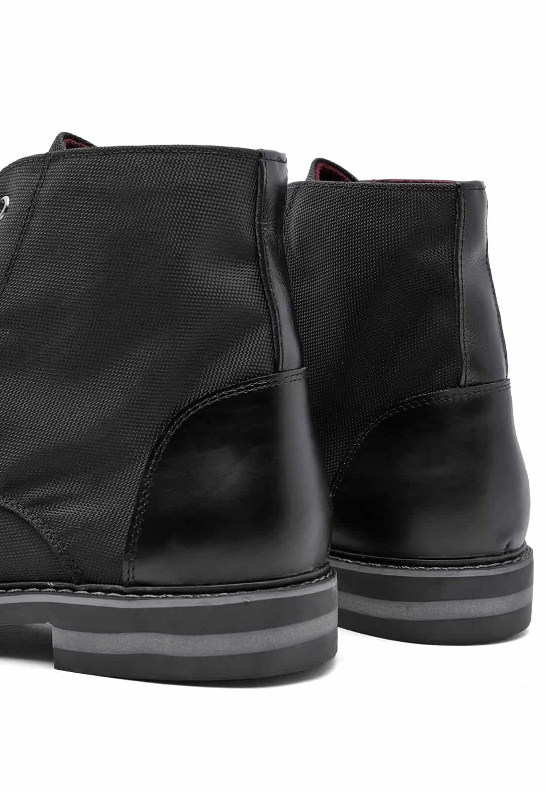 Botas negras en lona y cuero - miniatura 5