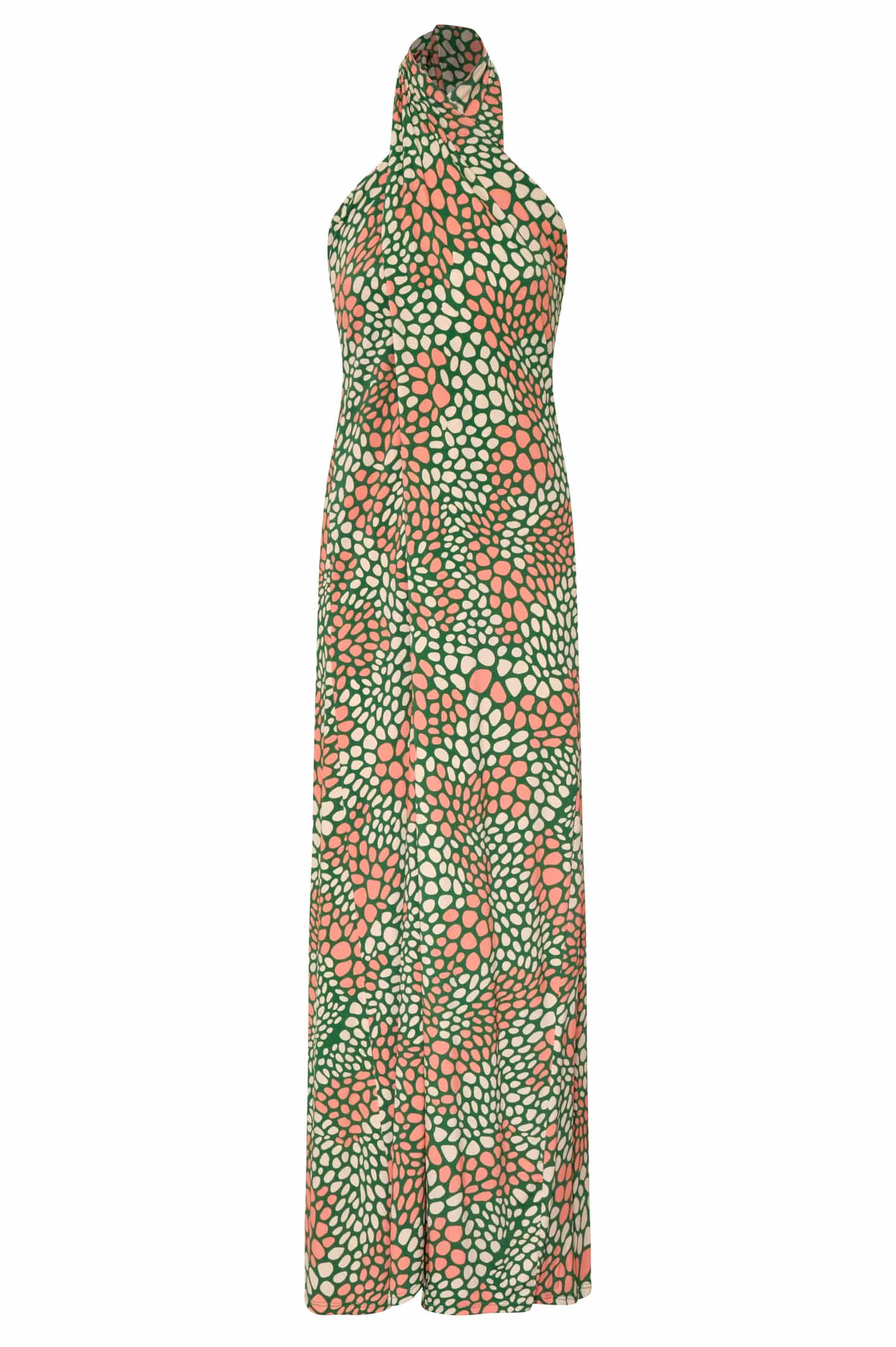 Carey Jersey Maxi Dress / Green Peach Animal Print - miniatura 1