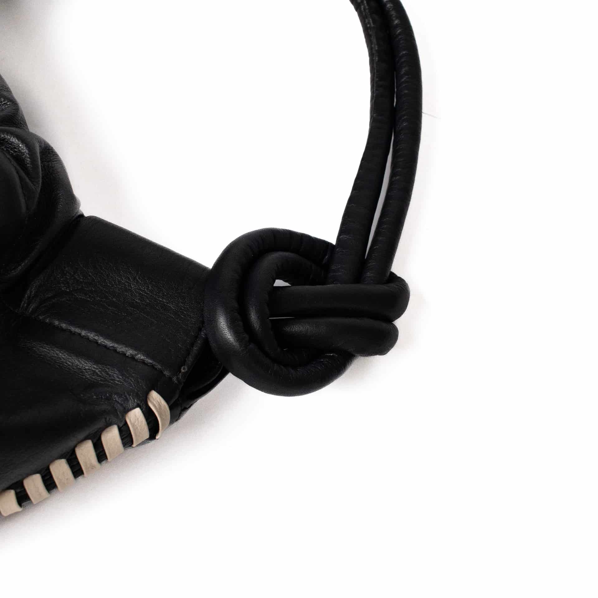 CHUNKIE baguette BAG - black x beige weave - miniatura 4