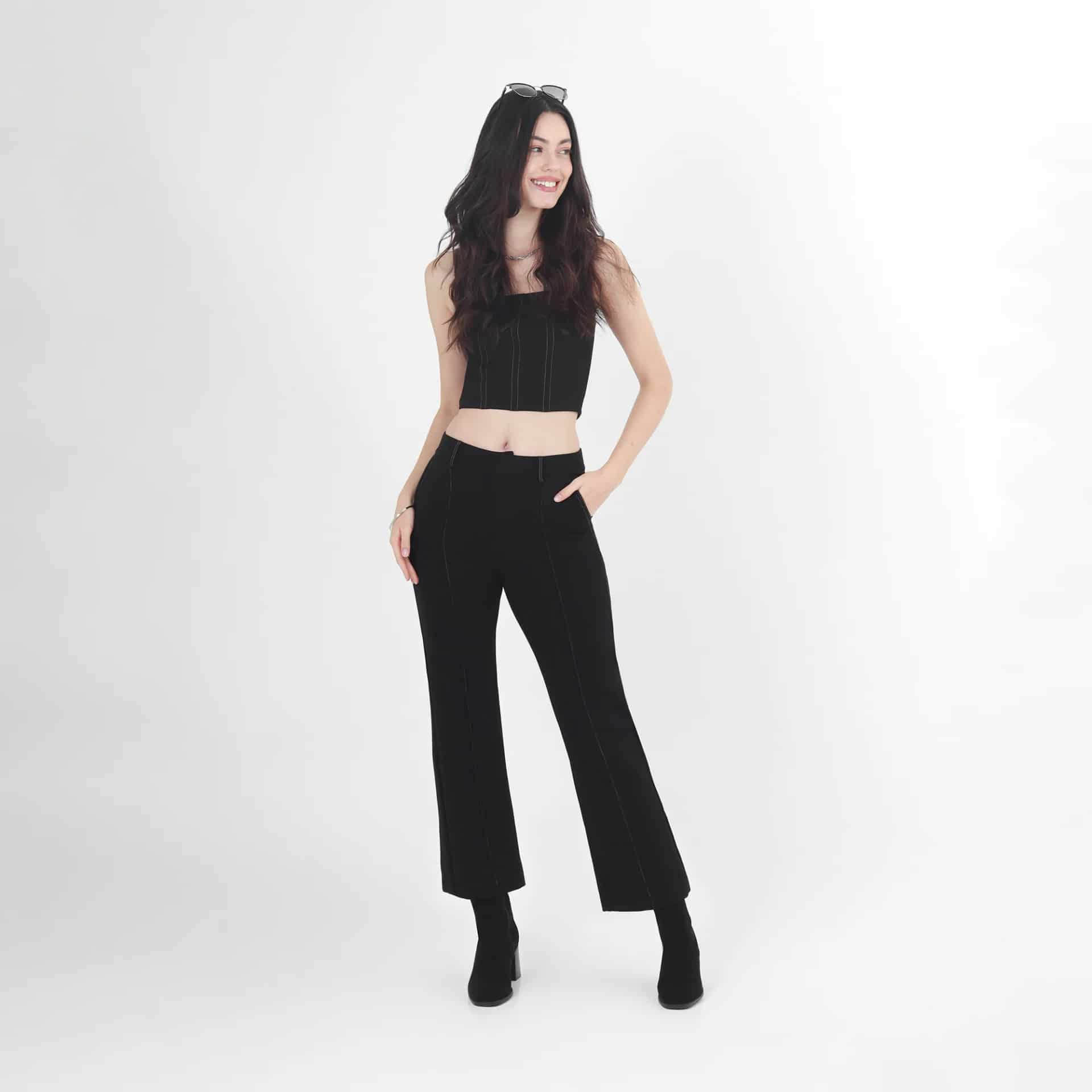 Pantalon Tiro Alto Bota Recta - miniatura 1