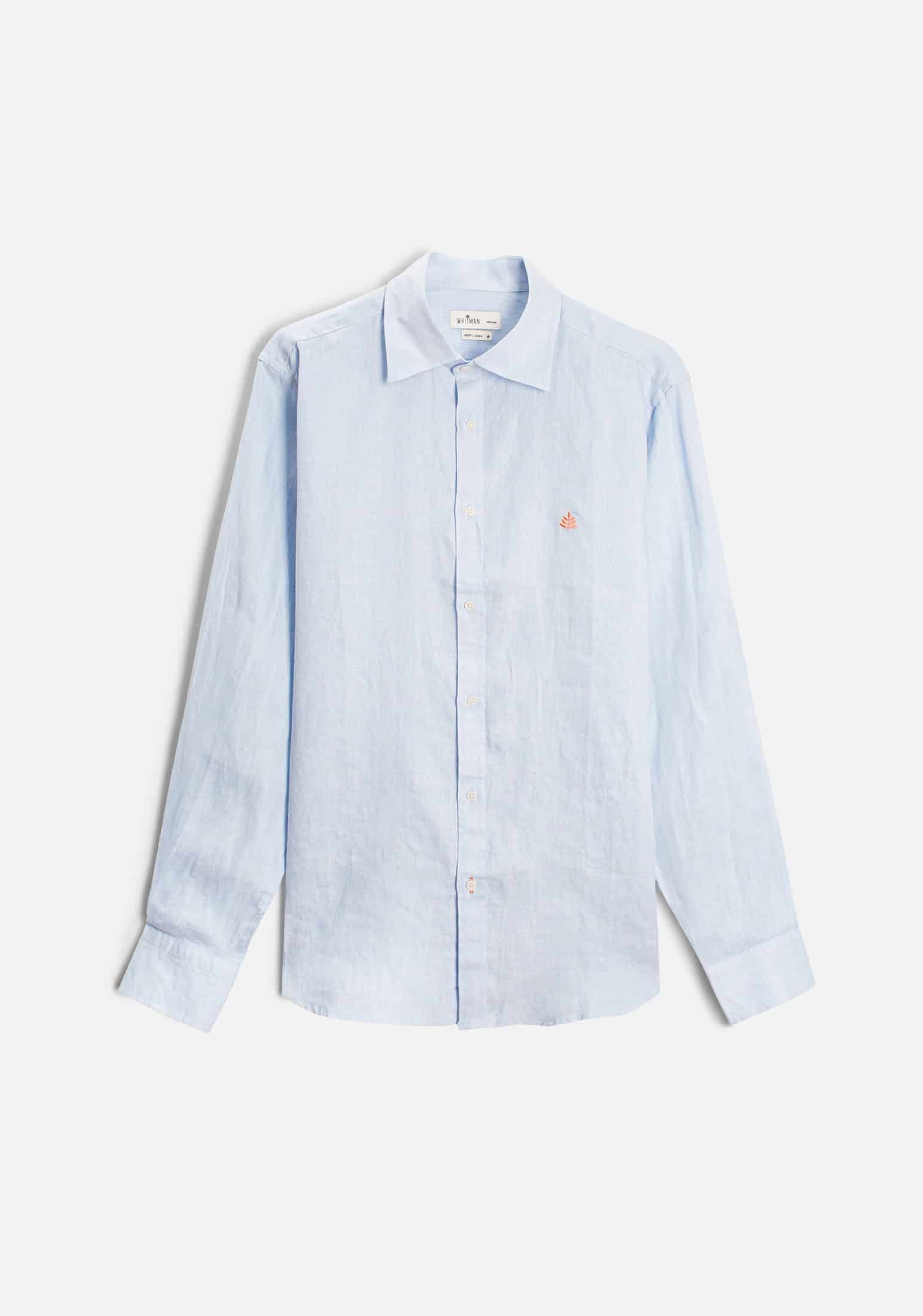 Camisa H CI Lino L-Sal Azul Claro - miniatura 1