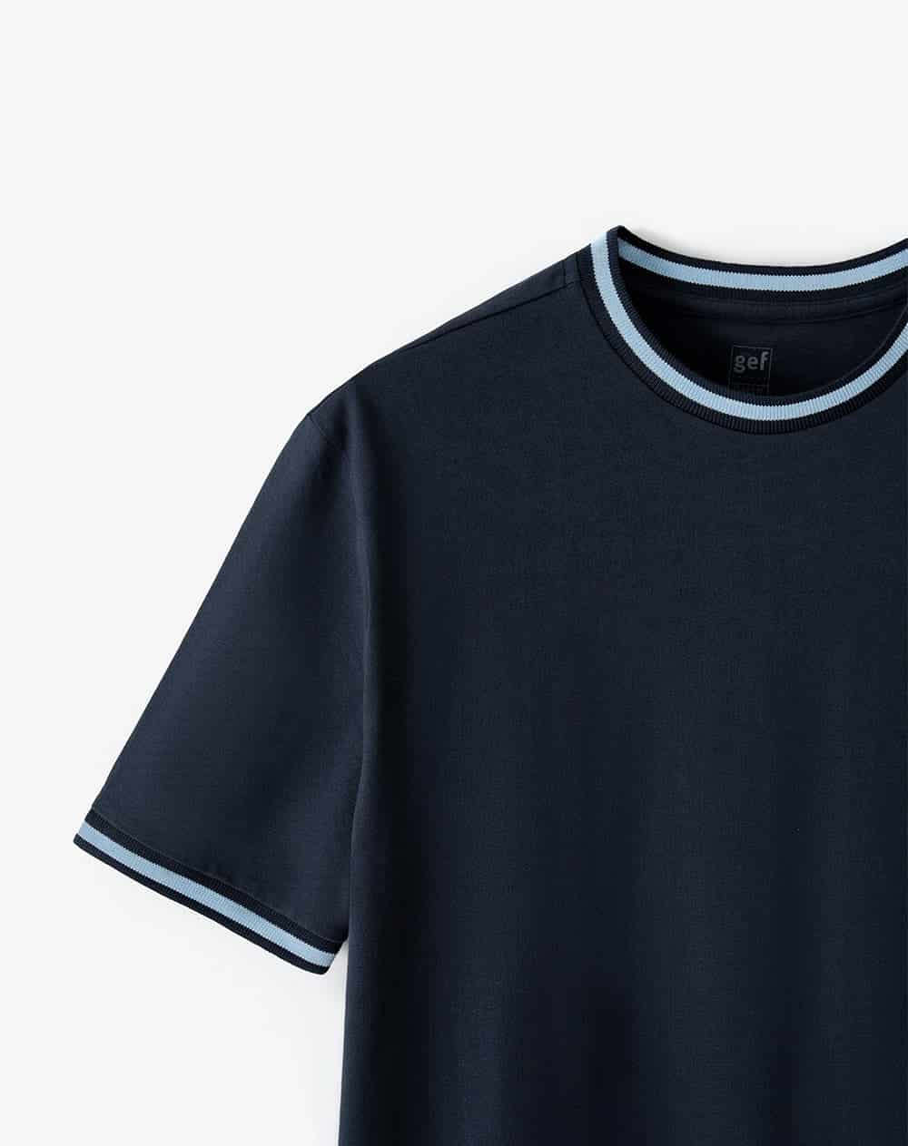 Camiseta regular manga corta azul hombre - miniatura 8