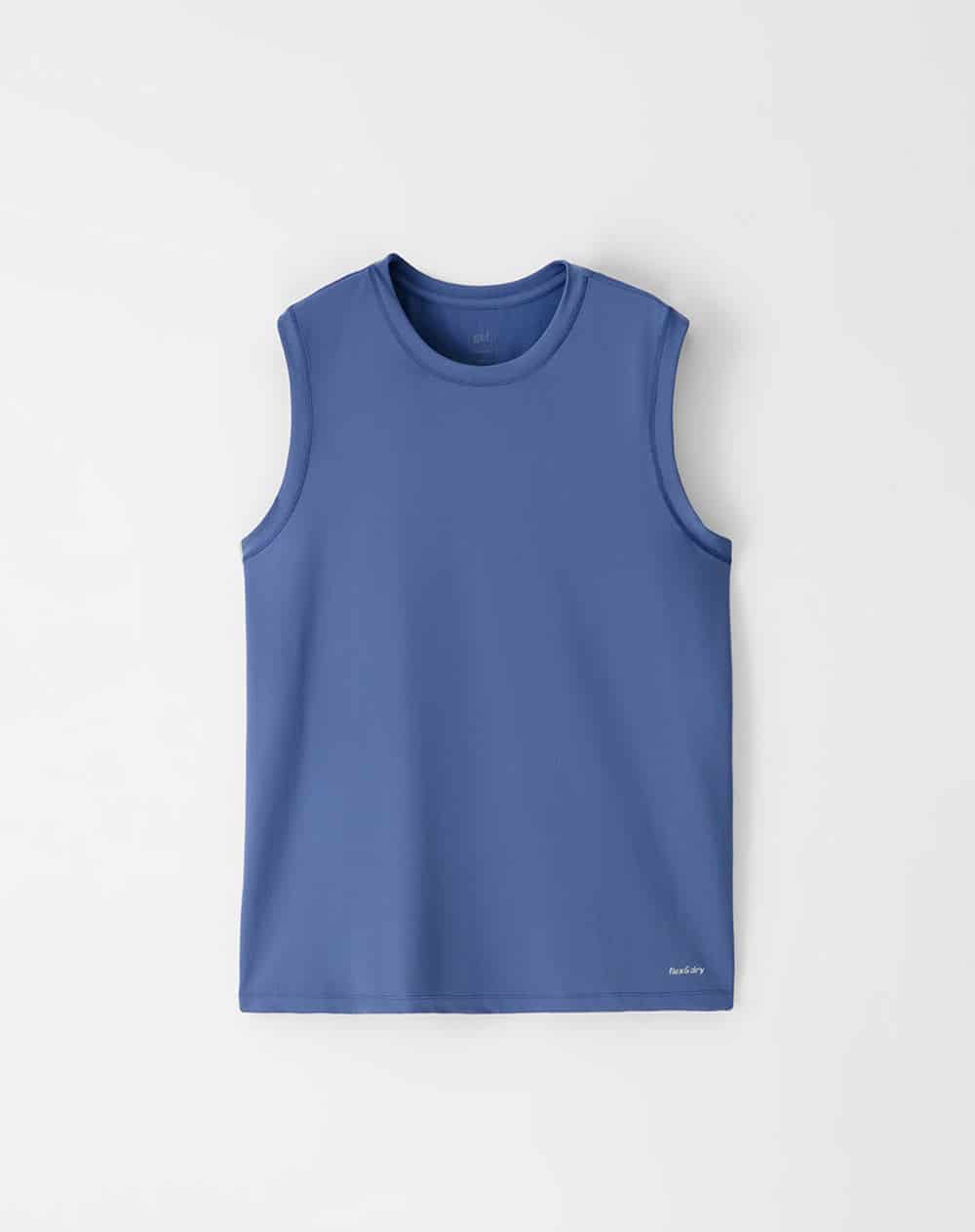 Camisilla deportiva antibacterial azul hombre - miniatura 5