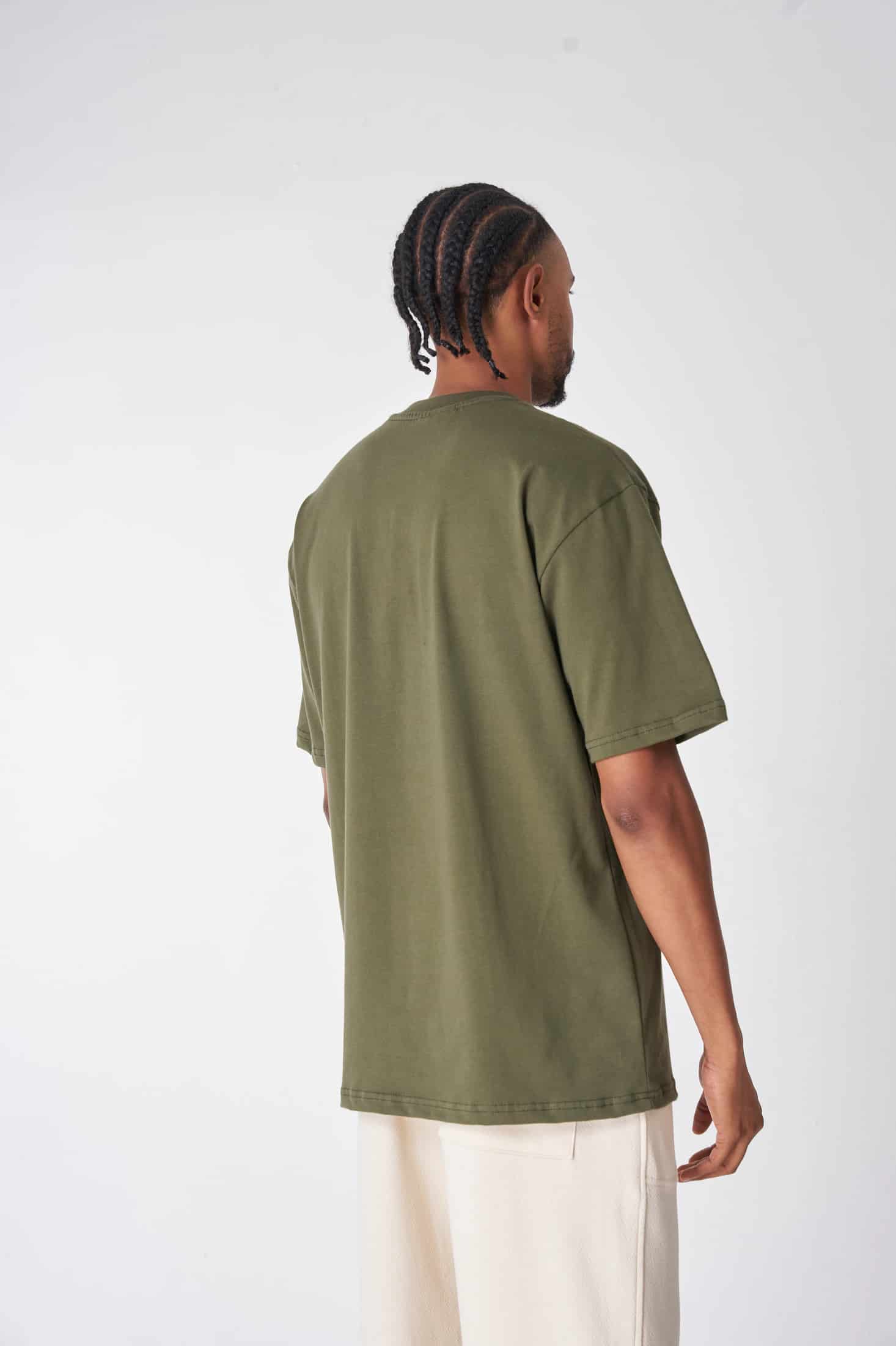 CAMISETA 270 GRAMOS, 100% ALGODÓN VERDE MILITAR - miniatura 2
