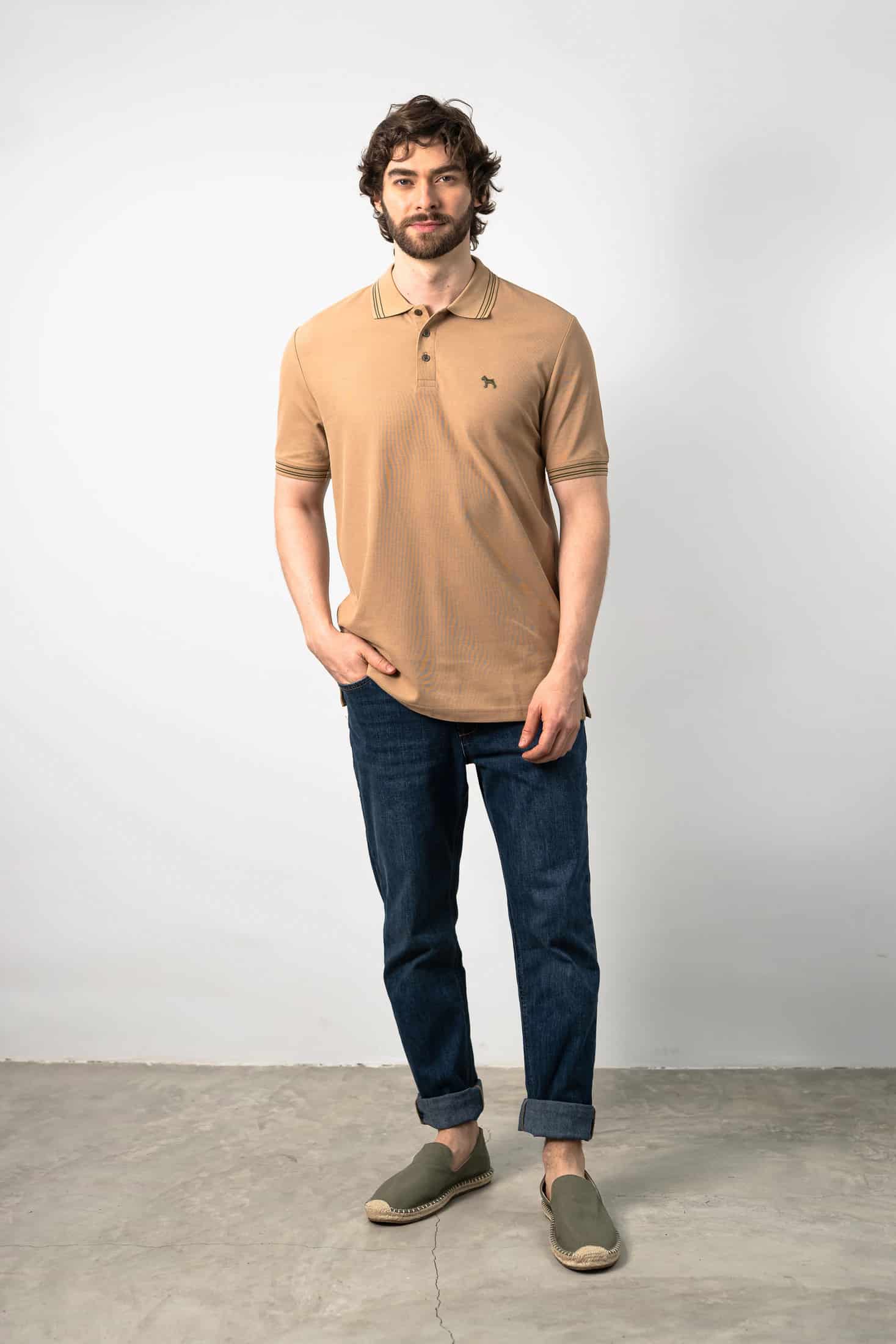 Polo Básica Khaki - miniatura 1
