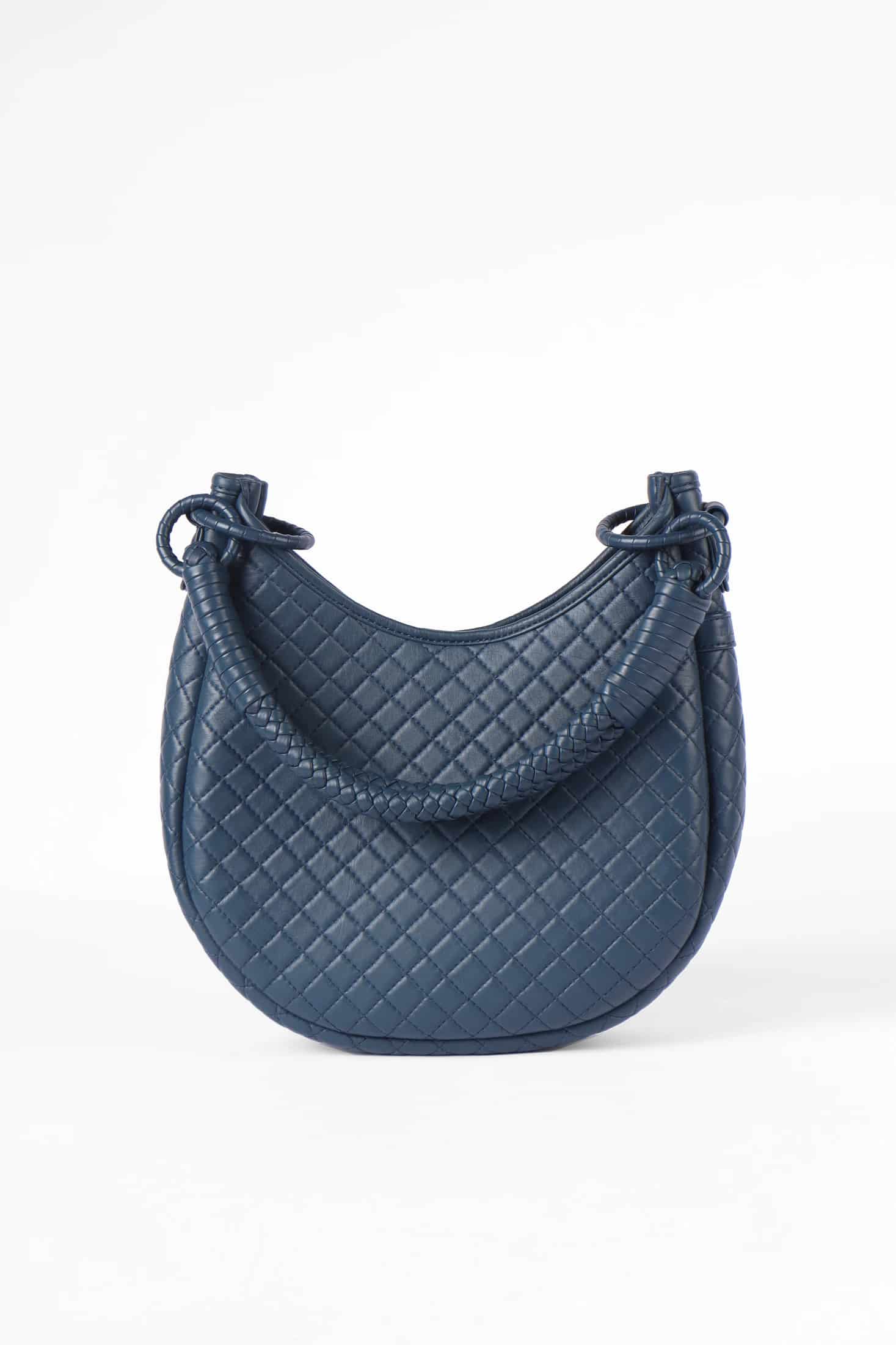 Saddle Shoulder Bag, Navy Blue - miniatura 1