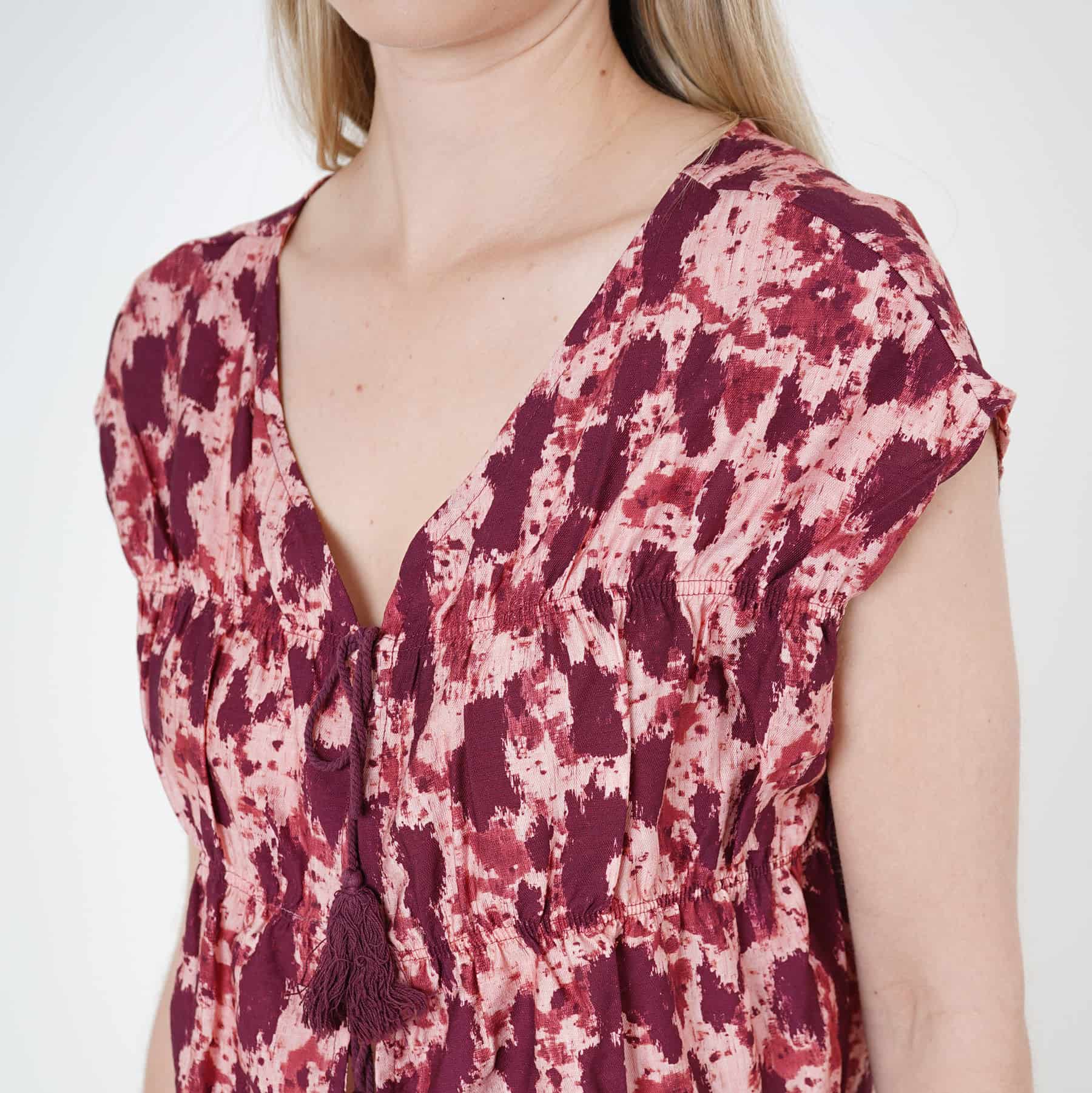 Blusa Cuello V Manga Sisa - miniatura 3