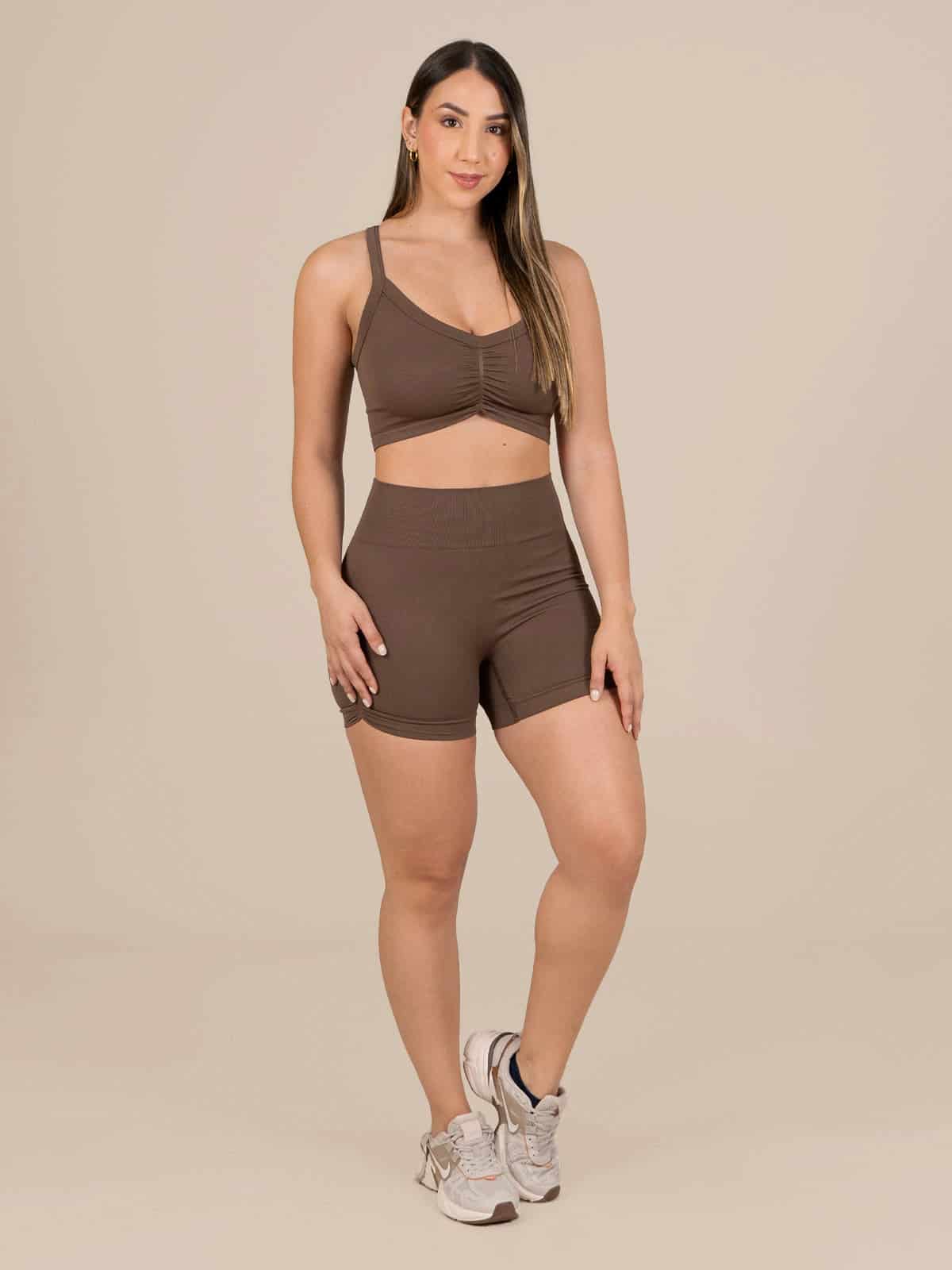 Talia short set seamless cafe - miniatura 1