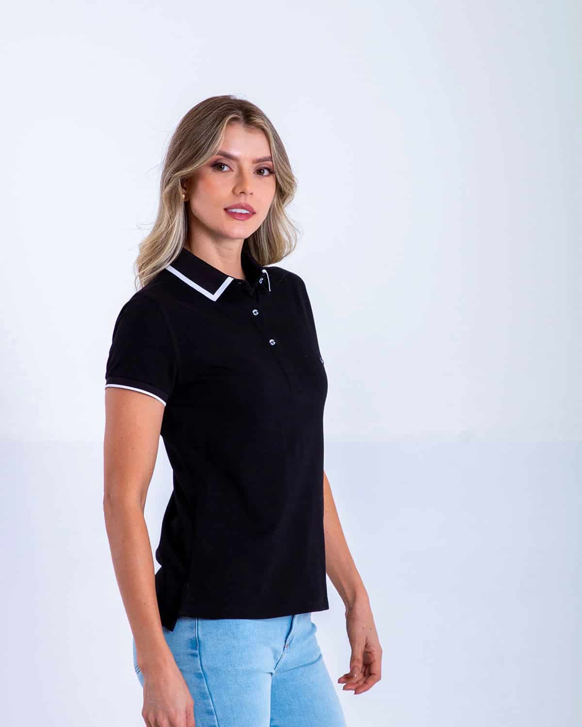 Polo negra para mujer - miniatura 2