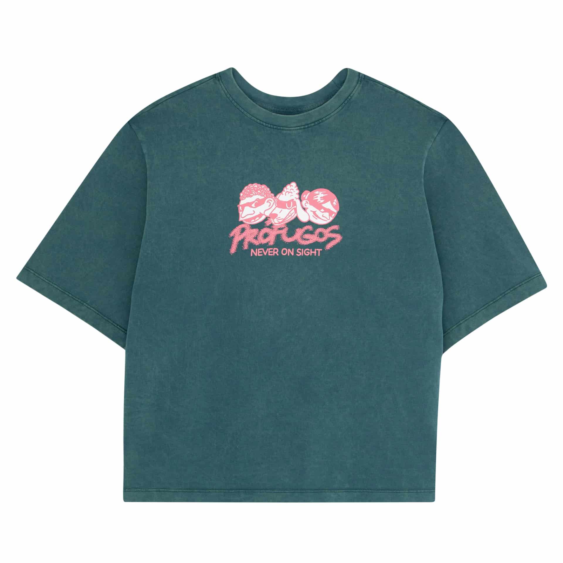 CAMISETA PRÓFUGOS VERDE WASHED - miniatura 1