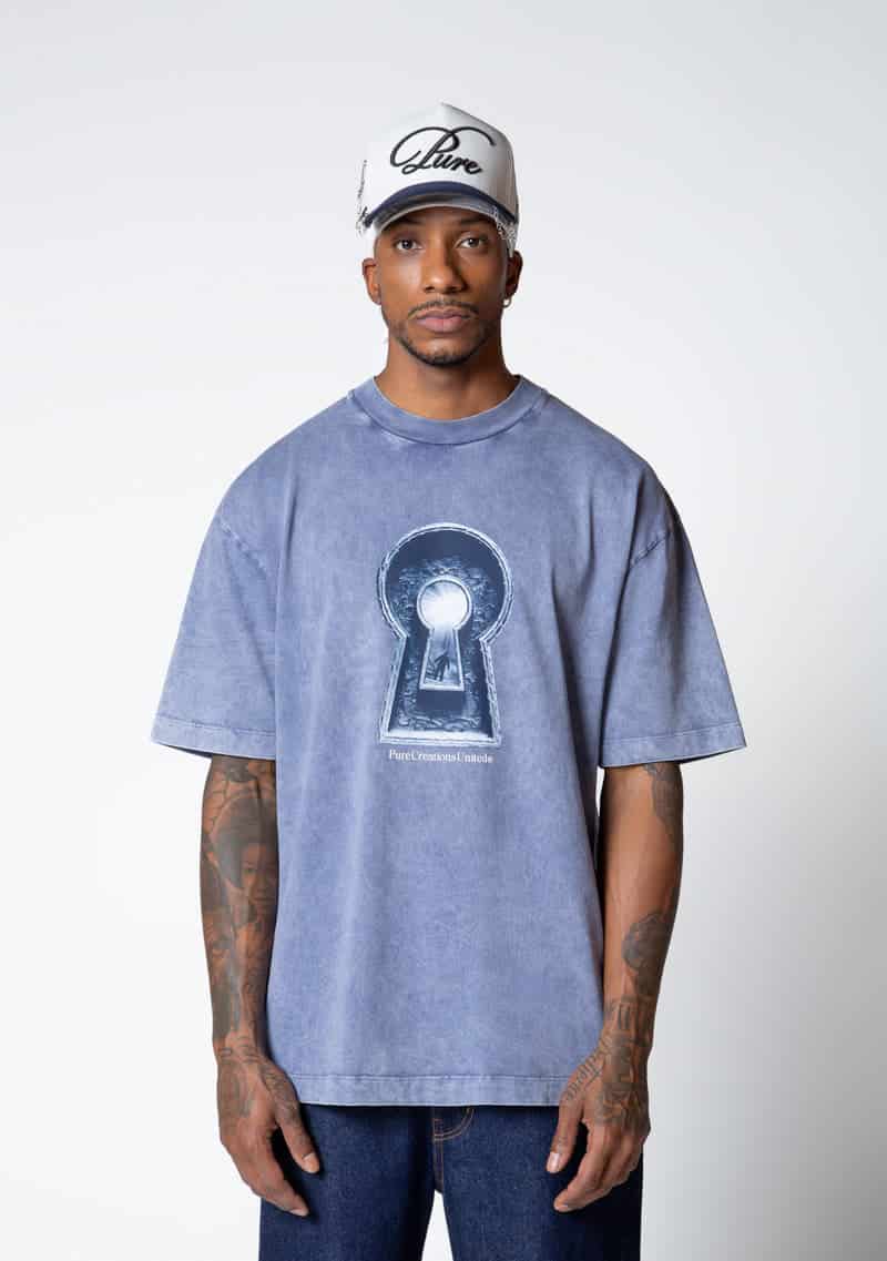 Dopamine blue keyhole t-shirt - miniatura 2