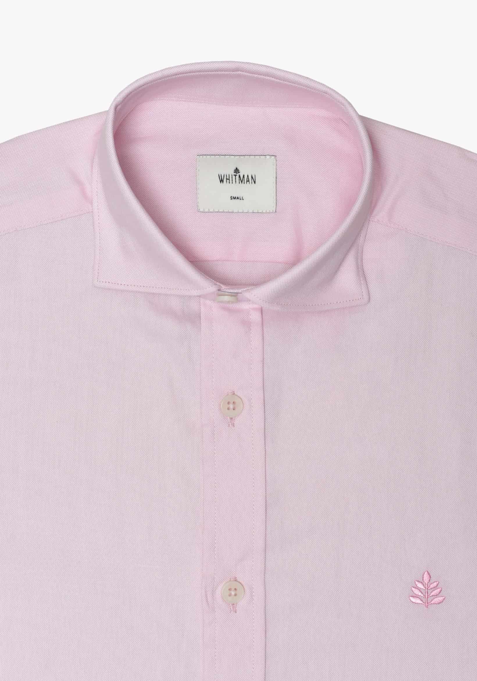 Camisa Whitman Rosada Cuello Francés - miniatura 2
