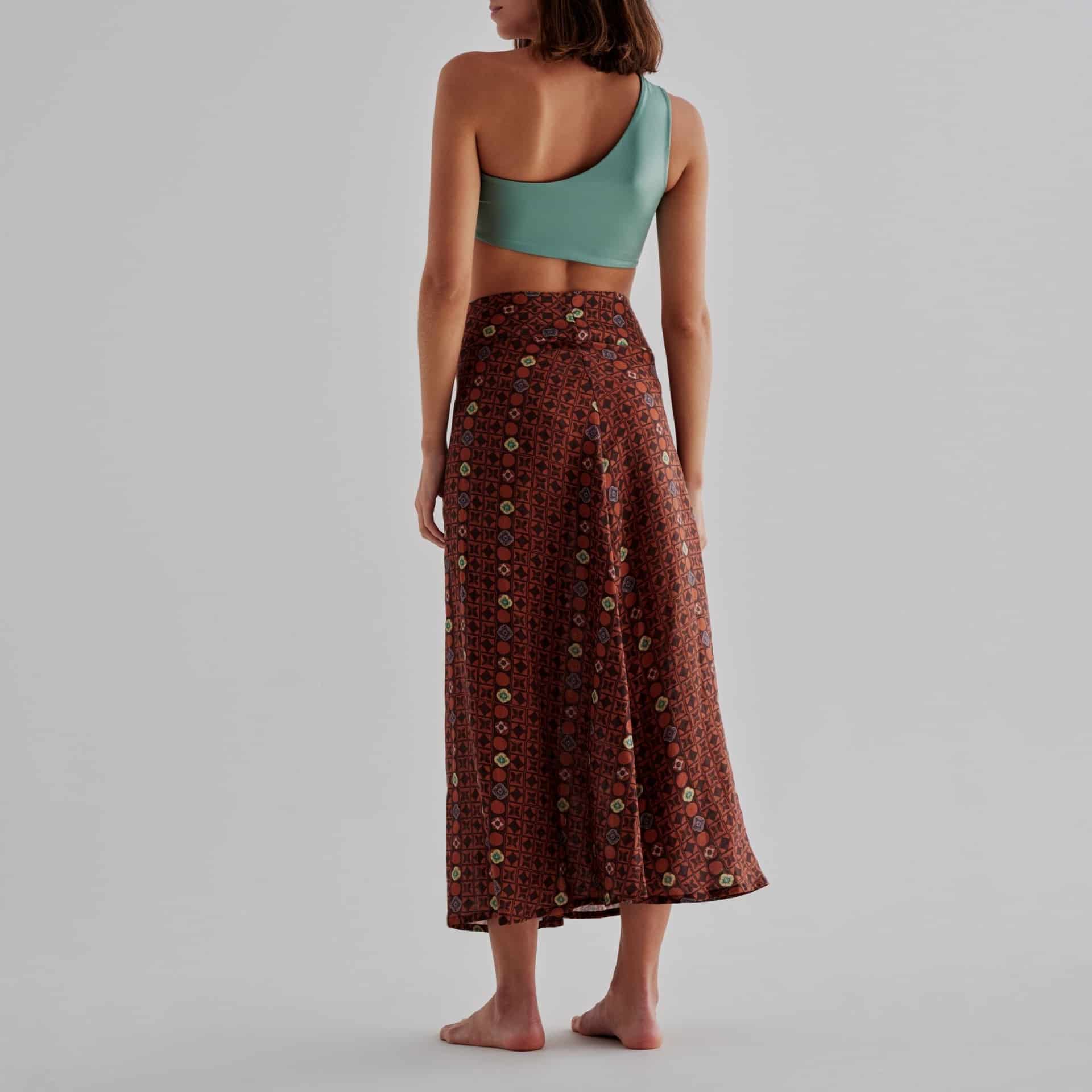 Agave Linen Skirt / Terracota Mosaic - miniatura 3