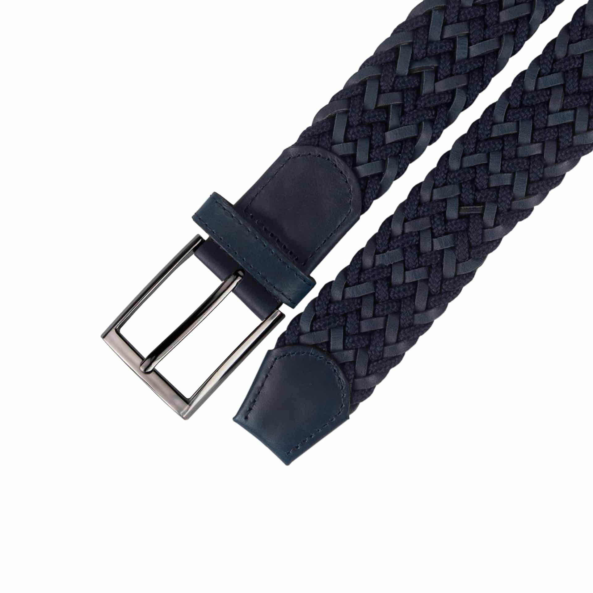 CINTURÓN LEATHER FUSION Azul/negro - miniatura 6