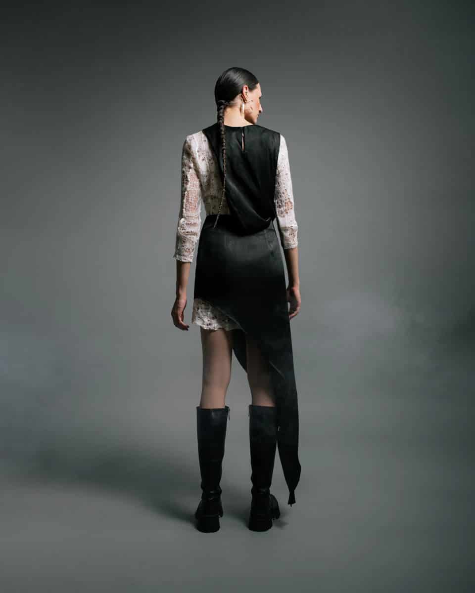 NUNO MESH FELT DRESS - miniatura 4