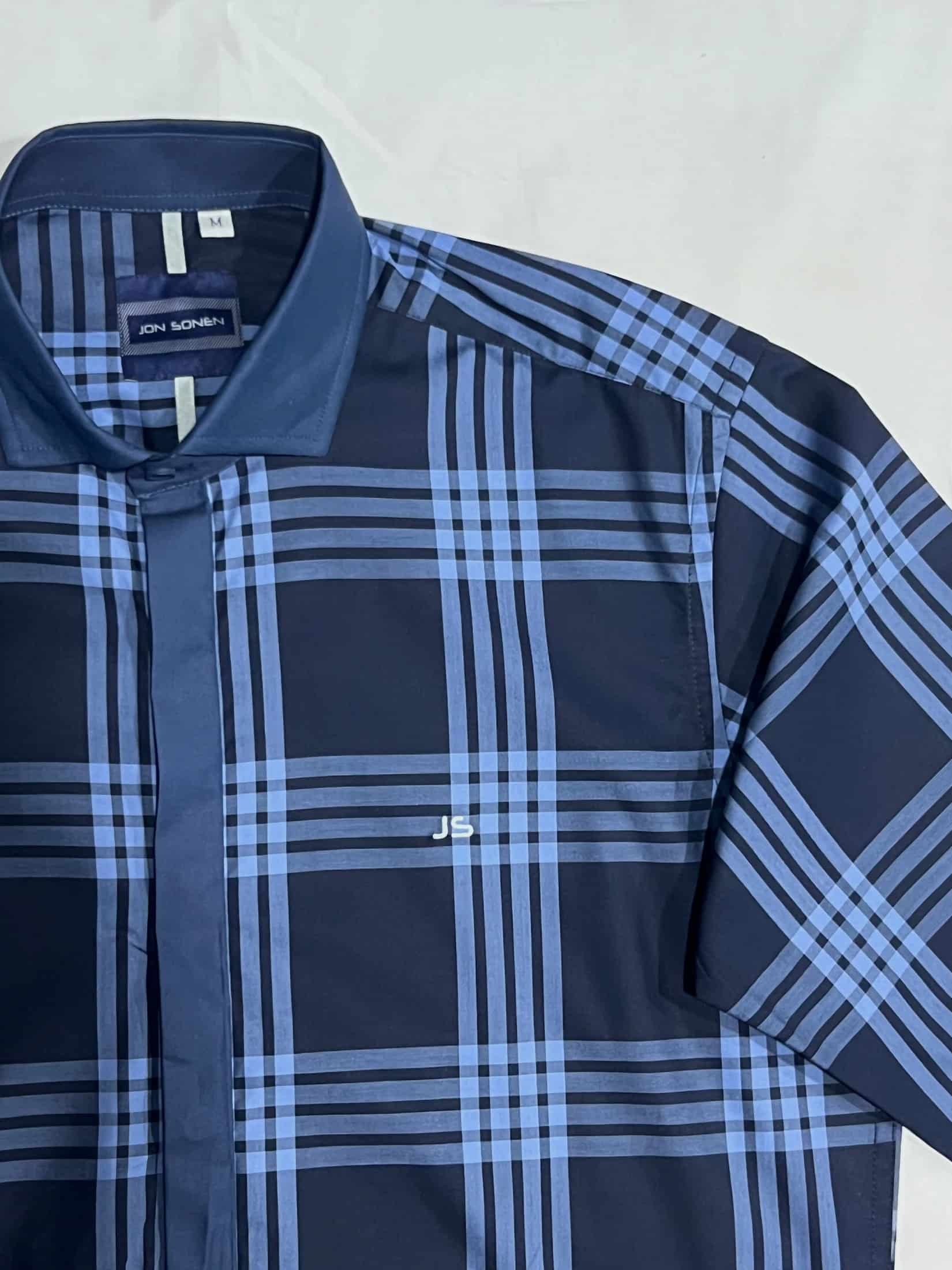 Camisa manga larga en cuadros para hombre Jon Sonen 020224019 - miniatura 2