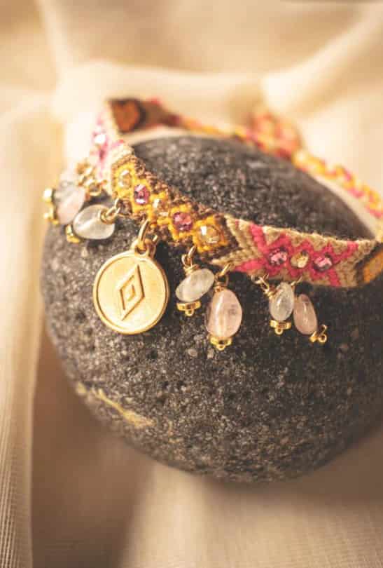 Kalepsu Wayuu bracelet - vanilla - miniatura 3