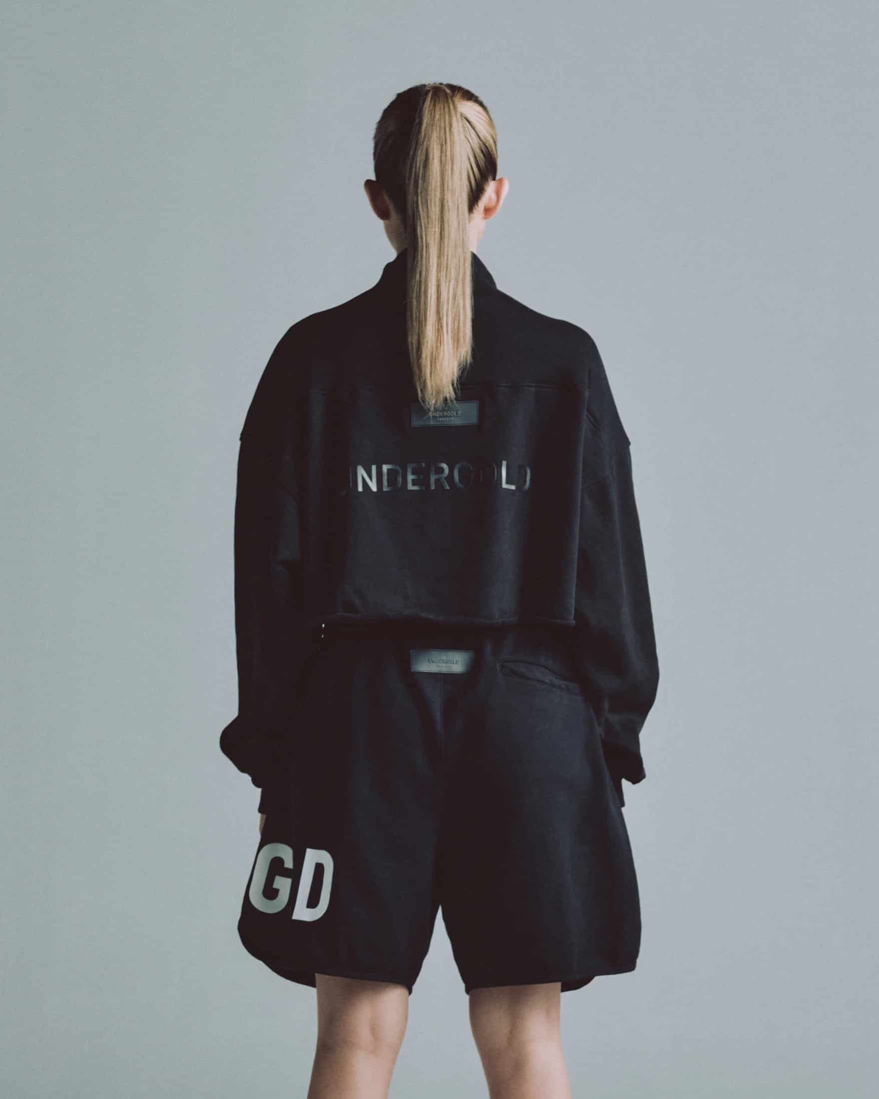 Line Logo Cropped Zip up Crewneck Black - miniatura 7