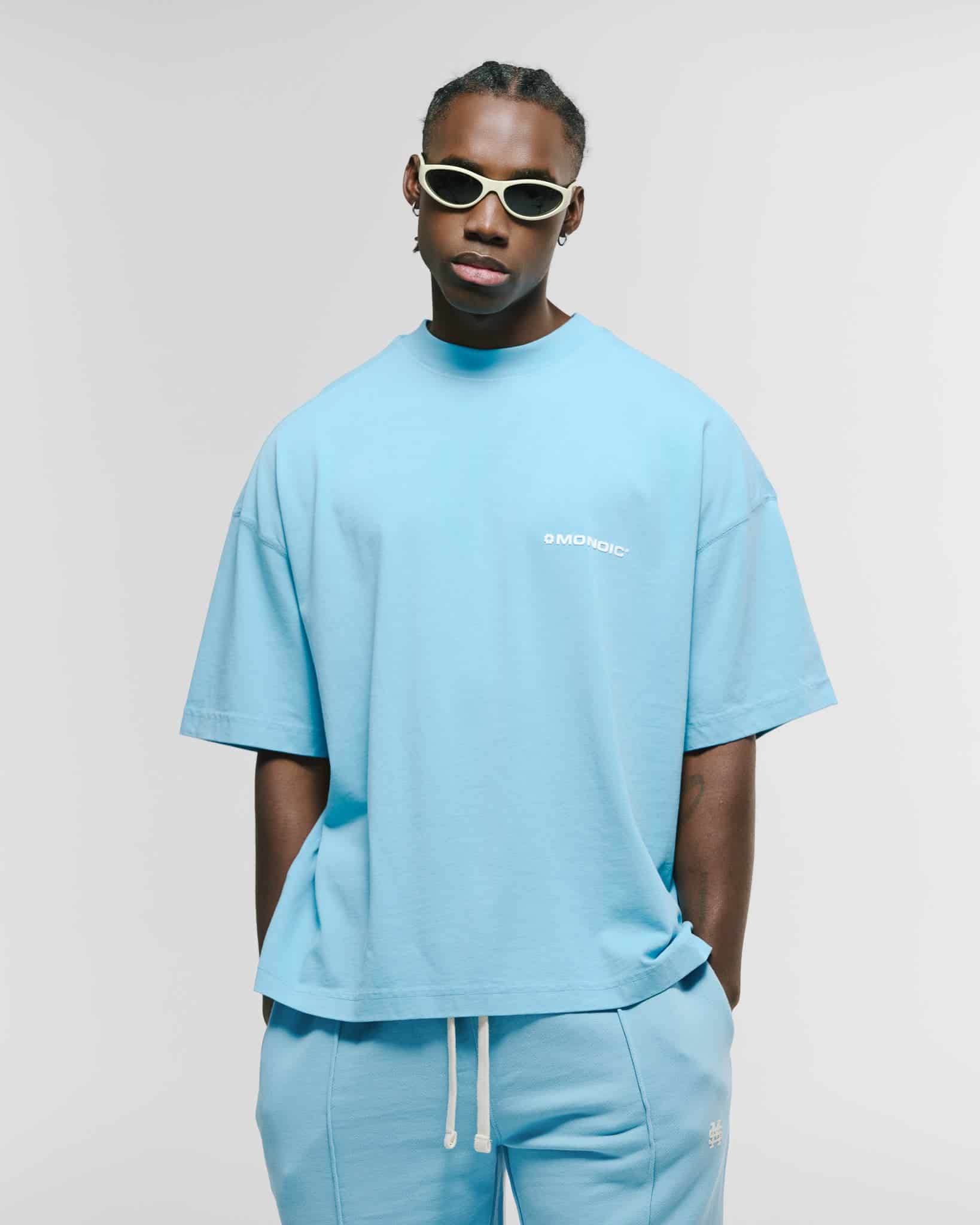 Camiseta Boxy Fit Básica V4 - Azul Cobalto - miniatura 6