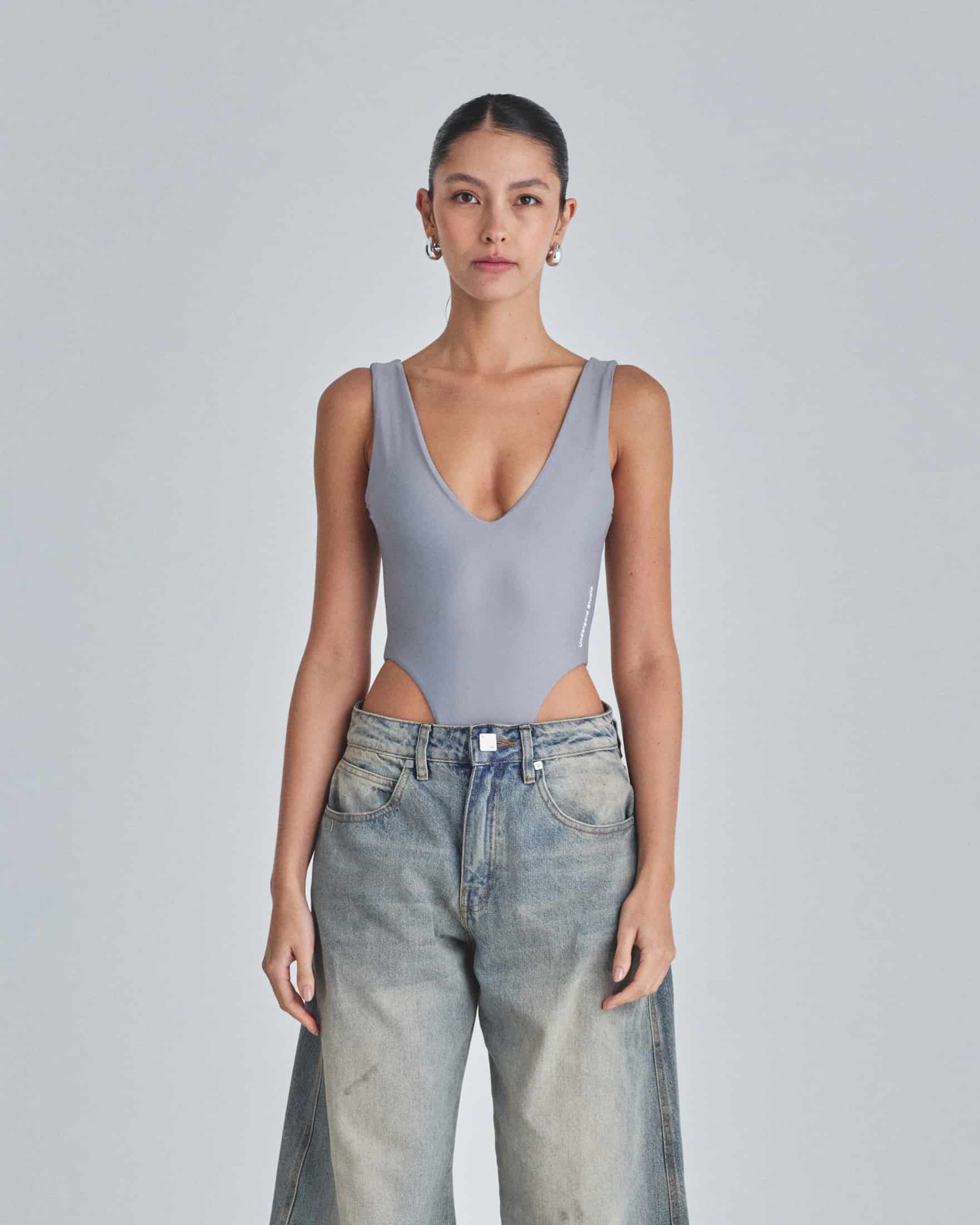 Line Basic V Neck Body Gray - miniatura 2