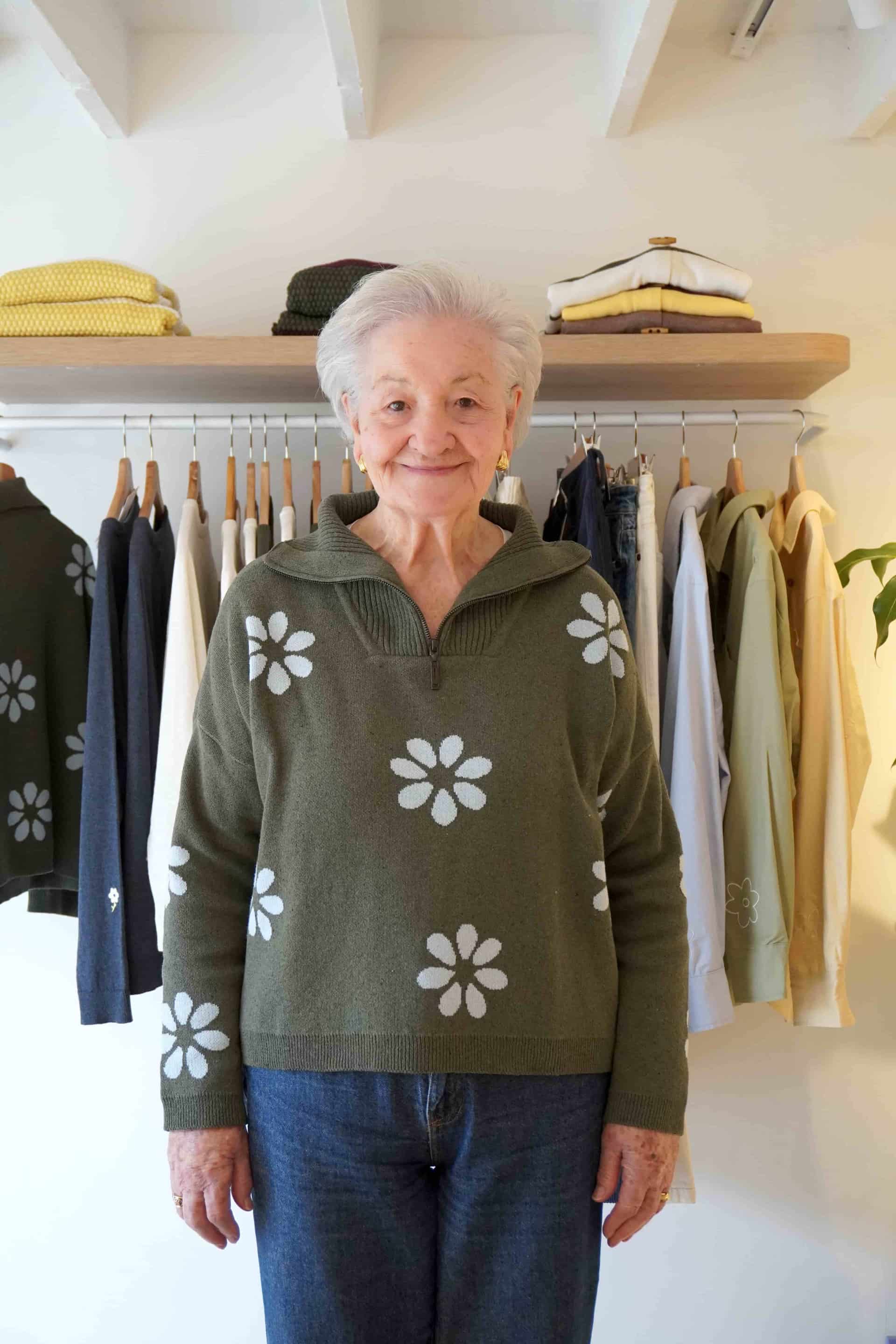 Halfzip Flowers Verde - miniatura 3