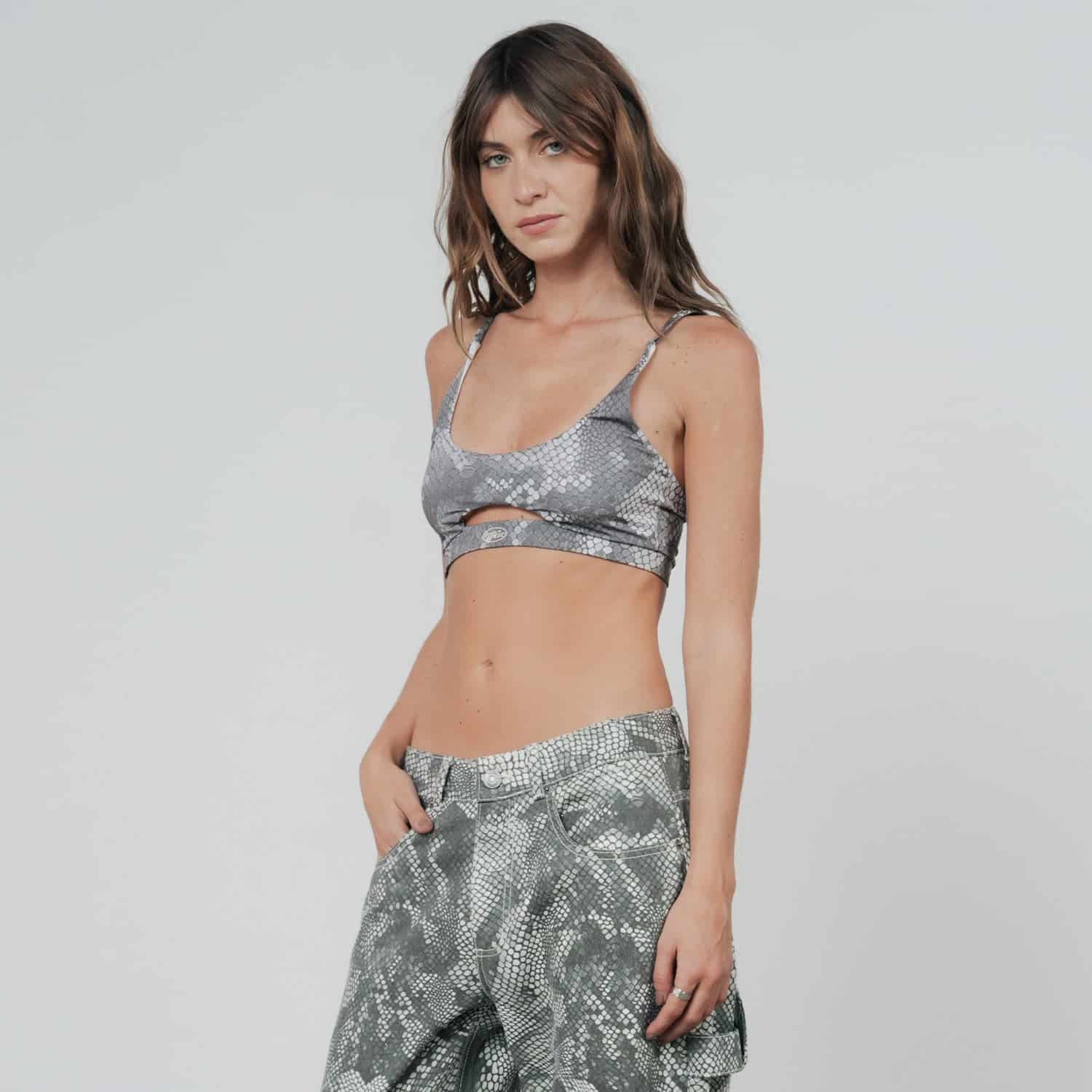 Python Cut-Out Top - Gray - miniatura 2